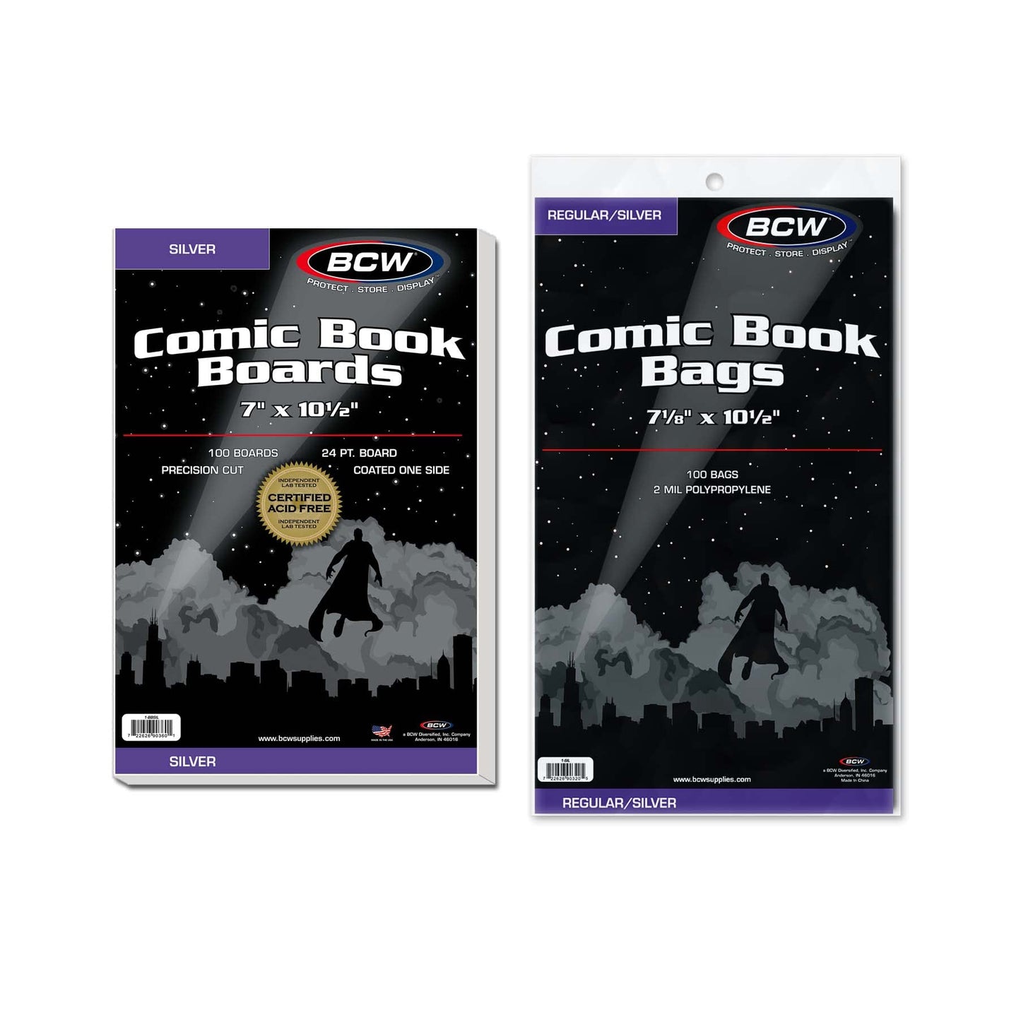 Silver Age Comic Bags and Backer Boards - 100ct