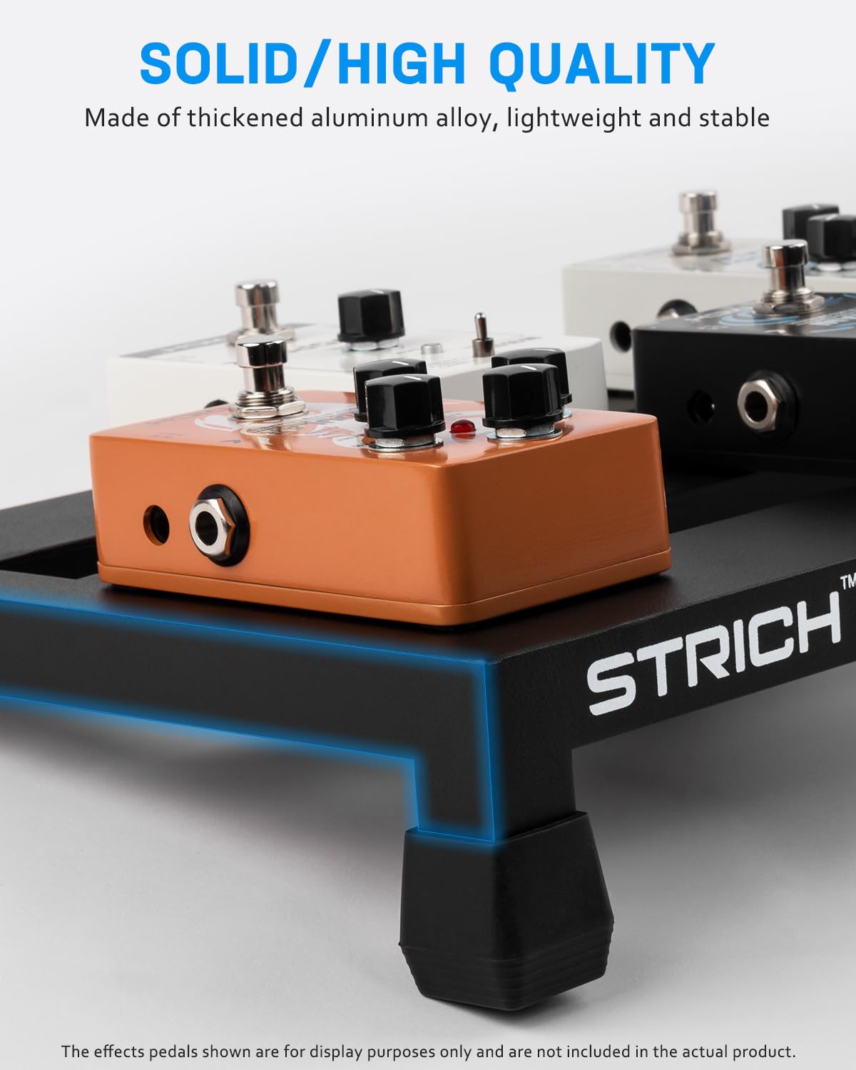 STRICH Guitar Pedal Board Aluminum Alloy 1.2lb Super Light Effect Pedalboard 15'' x 8.66'' with Carry Bag, MINI+ 15