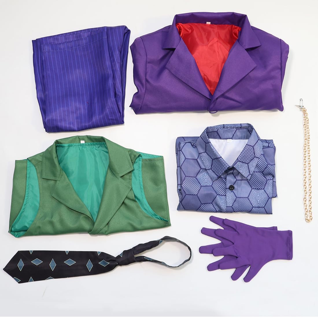 Puppyhao Killer Clown Costume Kids Bat Knight Costume Purple Clown Suit Funny Halloween Costume Cosplay Party Uniform