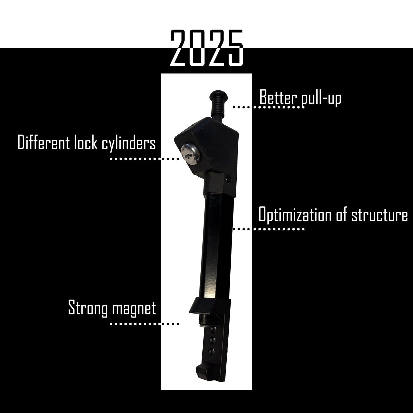 Chic Nyst Gate Latch Magnetic Top Pull Latch Keeper for Swimming Pool or Garden or Fenced Safety Outdoor Gate Latch 21 Inch Black Magnalatch Gates for Kid & Pet Safety