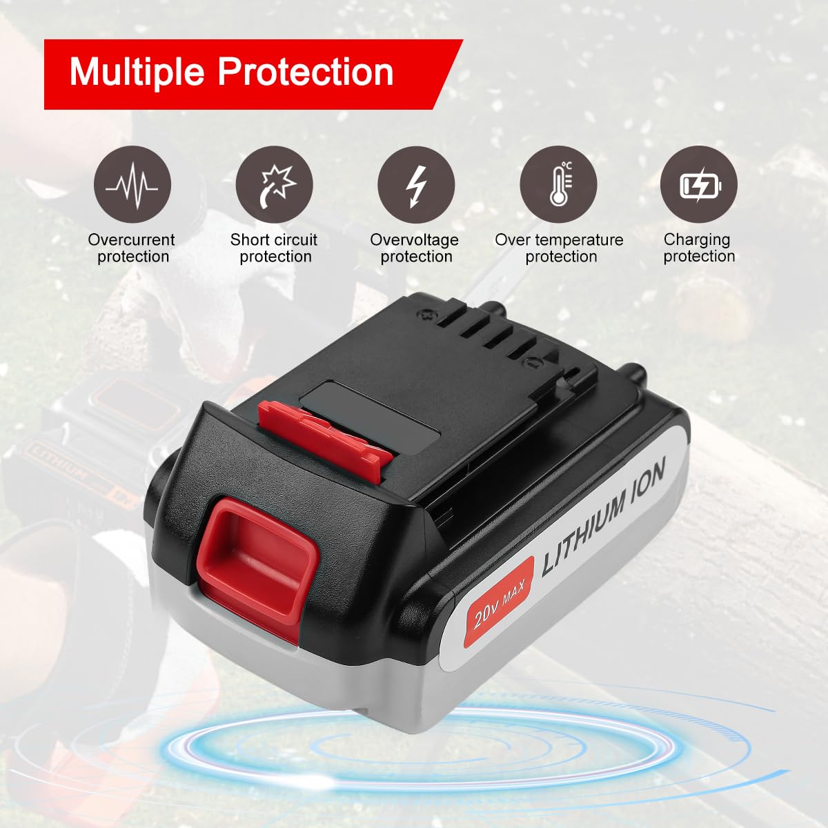 ANTRobut 2Pack 20V 4.0Ah LBXR20 Lithium Battery Replacement for Black and Decker 20V Battery LB20 LBX20 LBXR2020-OPE LB2X4020-OPE