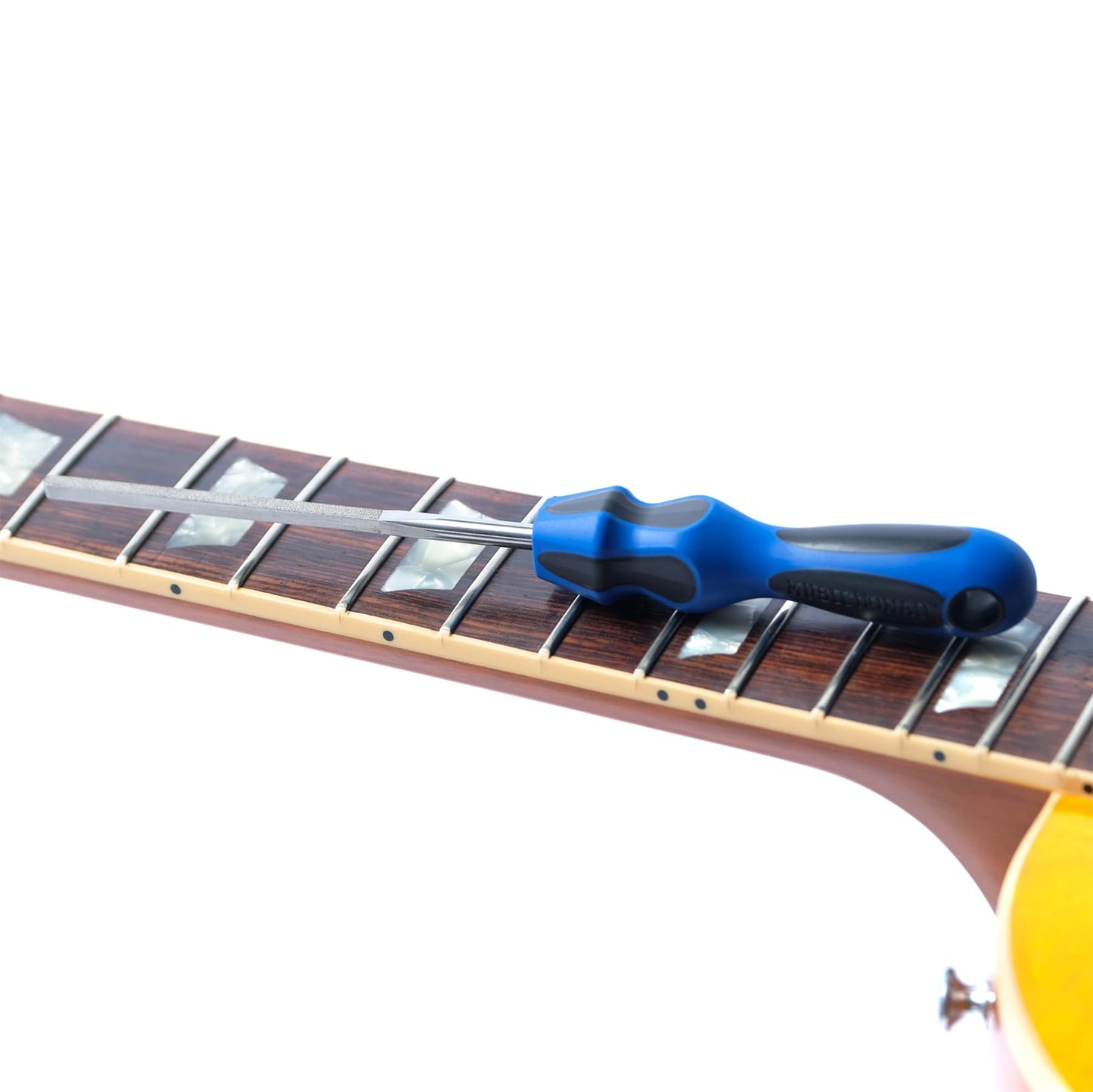 MusicNomad MN830 Diamond Coated Guitar Fret End Dressing File (E-File), Luthier & Tech Tool for Fret Sprout, Sharp Ends & Deburring