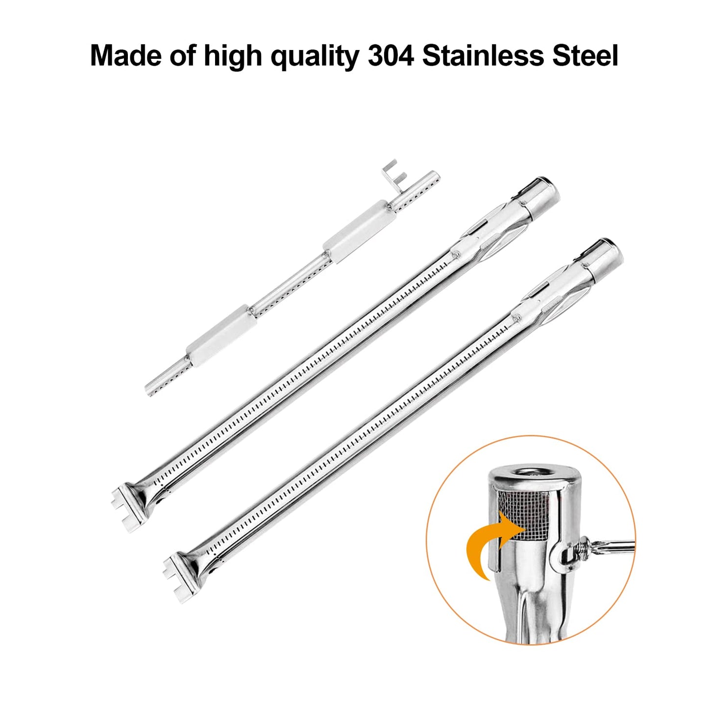 7636 Porcelain-Enameled Flavorizer Bars and 69787 Grill Burner Tubes Replacement Parts for Weber Spirit E-310 S-310 E-320 S-320 E-330 S-330 SP-330 (2013-2017) Gas Grills with Front Control,5 Pack