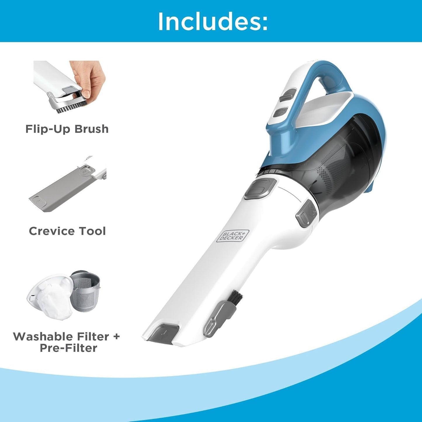 BLACK+DECKER dustbuster Handheld Vacuum, Cordless, 16V (CHV1410L)
