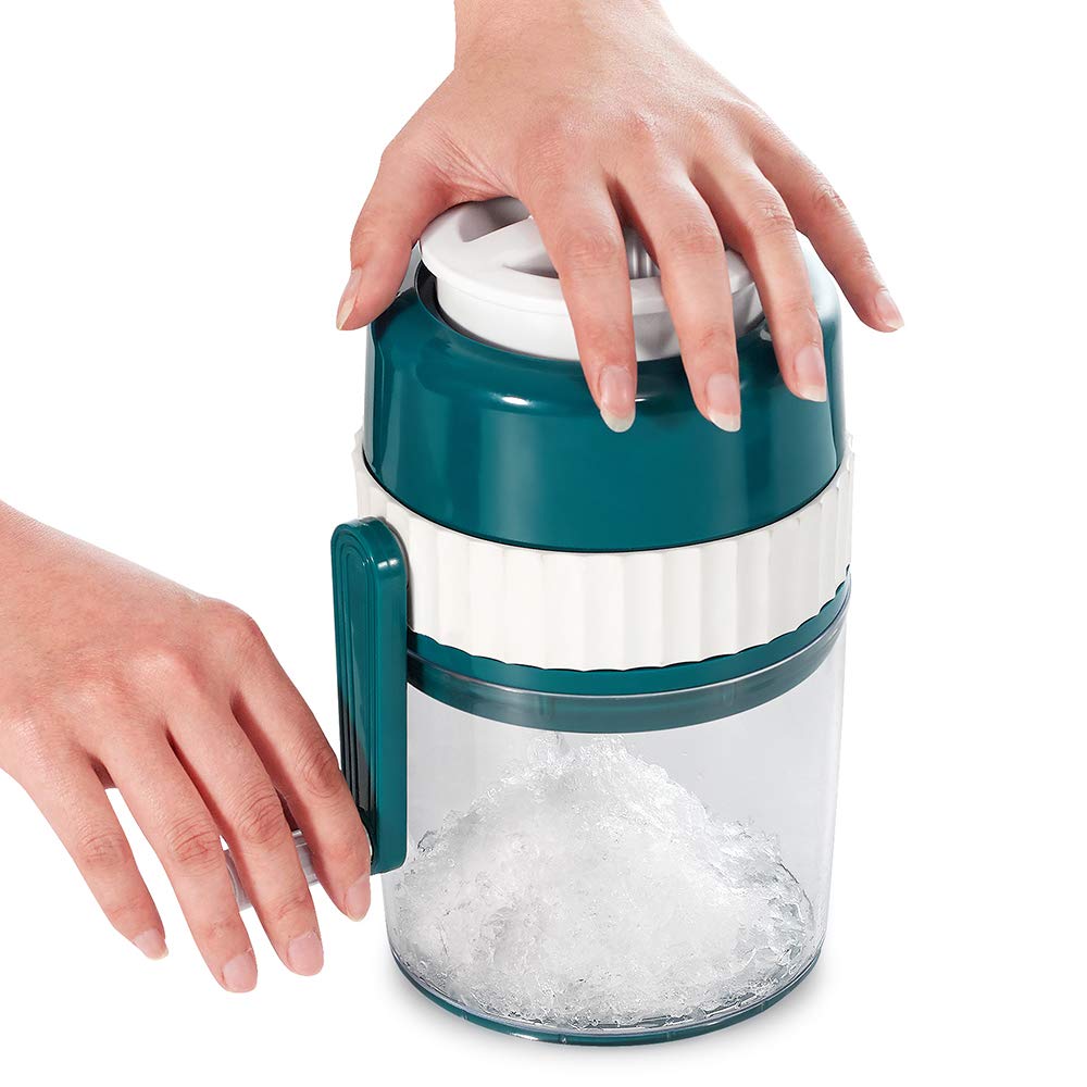 MANBA Ice Shaver and Snow Cone Machine - Premium Portable Ice Crusher and Shaved Ice Machine with Free Ice Cube Trays - BPA Free