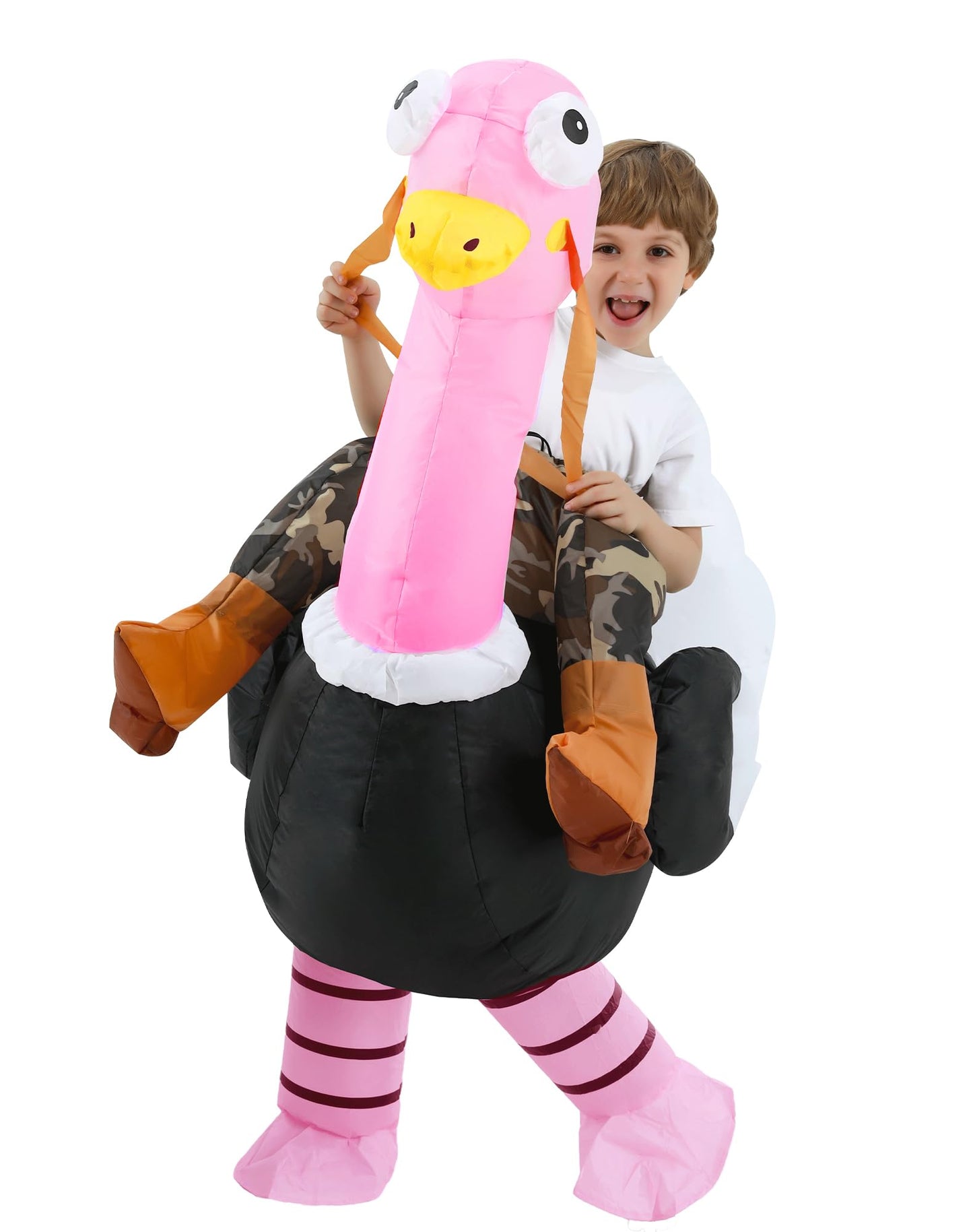 JOYBRO Inflatable Ostrich Costume Kids, Ride on Ostrich Suit, Blow up Costumes for Boys Girls Halloween, One Size 120-150cm