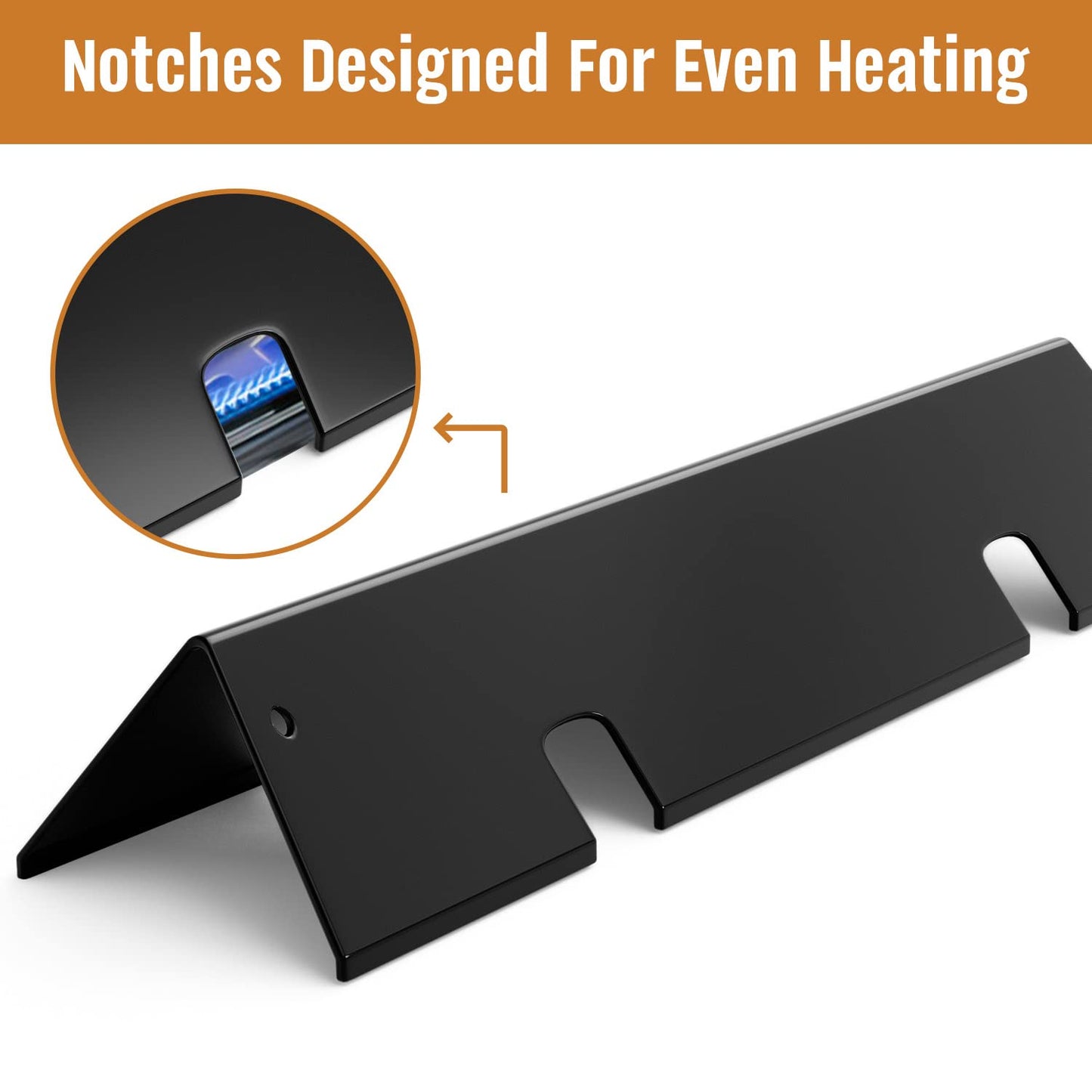 7635 Flavorizer Bars for Weber Spirit 2 Grill Parts, Grill Replacement Parts for Weber GS4 Spirit II & I E210 S210 E220 S220 Grills, for Weber GS4 Grill Parts 67045, Porcelain-enameled, 15.3", 3-Pack