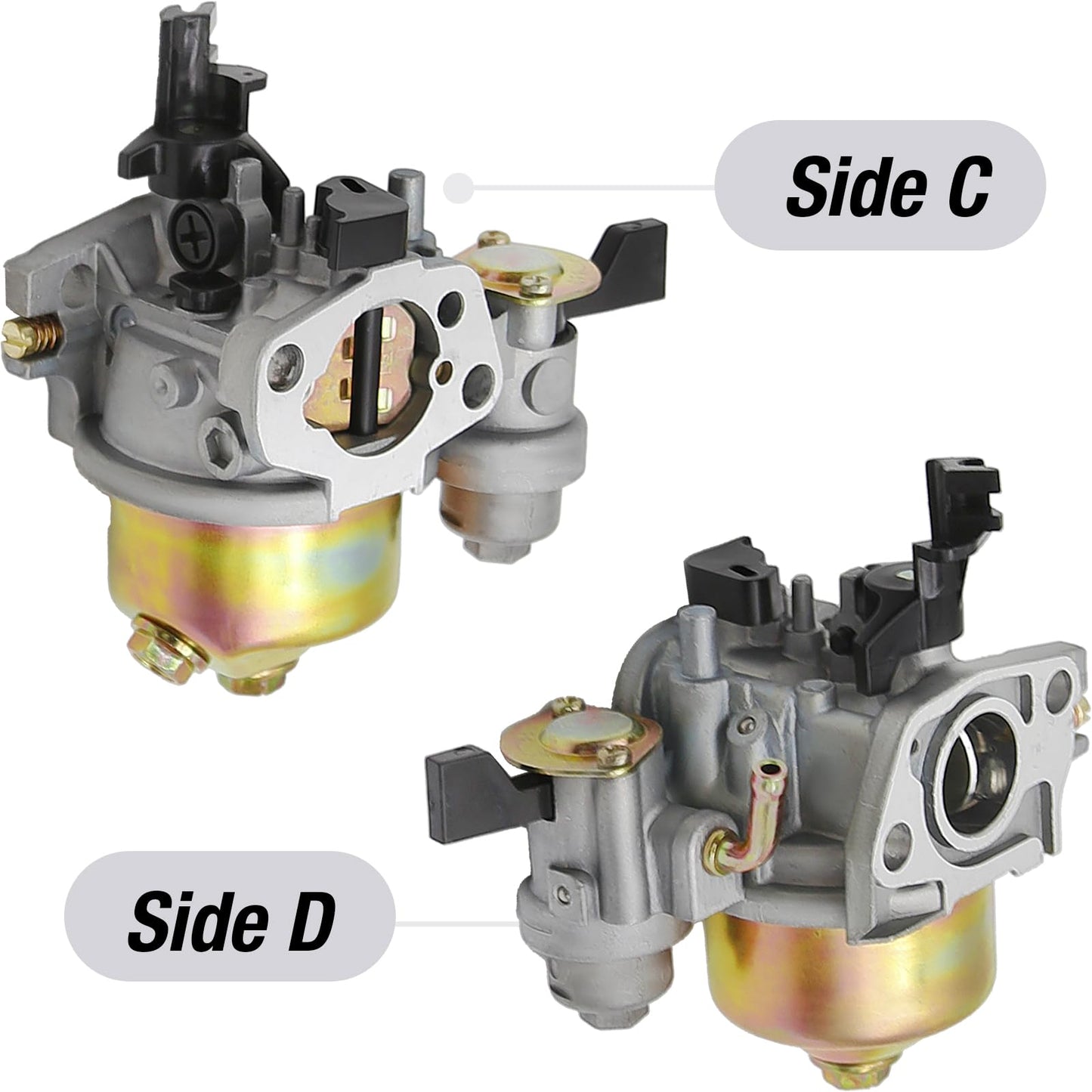 Vkinman GX160 Carburetor Kit Replacement for Honda GX140 GX160 GX200 5.5HP 6.5HP Engine with 28400-ZH8-13YA Recoil Starter Pull Start Air Filter, Carb# 16100-ZH8-W61 16100-ZH8-W51