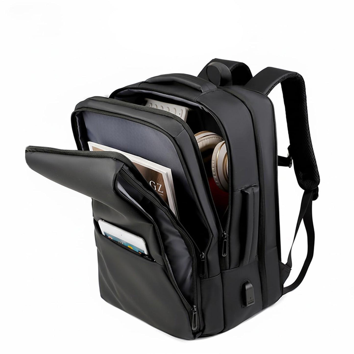 Large Capacity Personal Item Backpack, Underseat Carry On Hand Luggage, Flight Approved Cabin Bag for Business Travel and Airplane Use (Fits 15.6 Inch Laptop, Black)