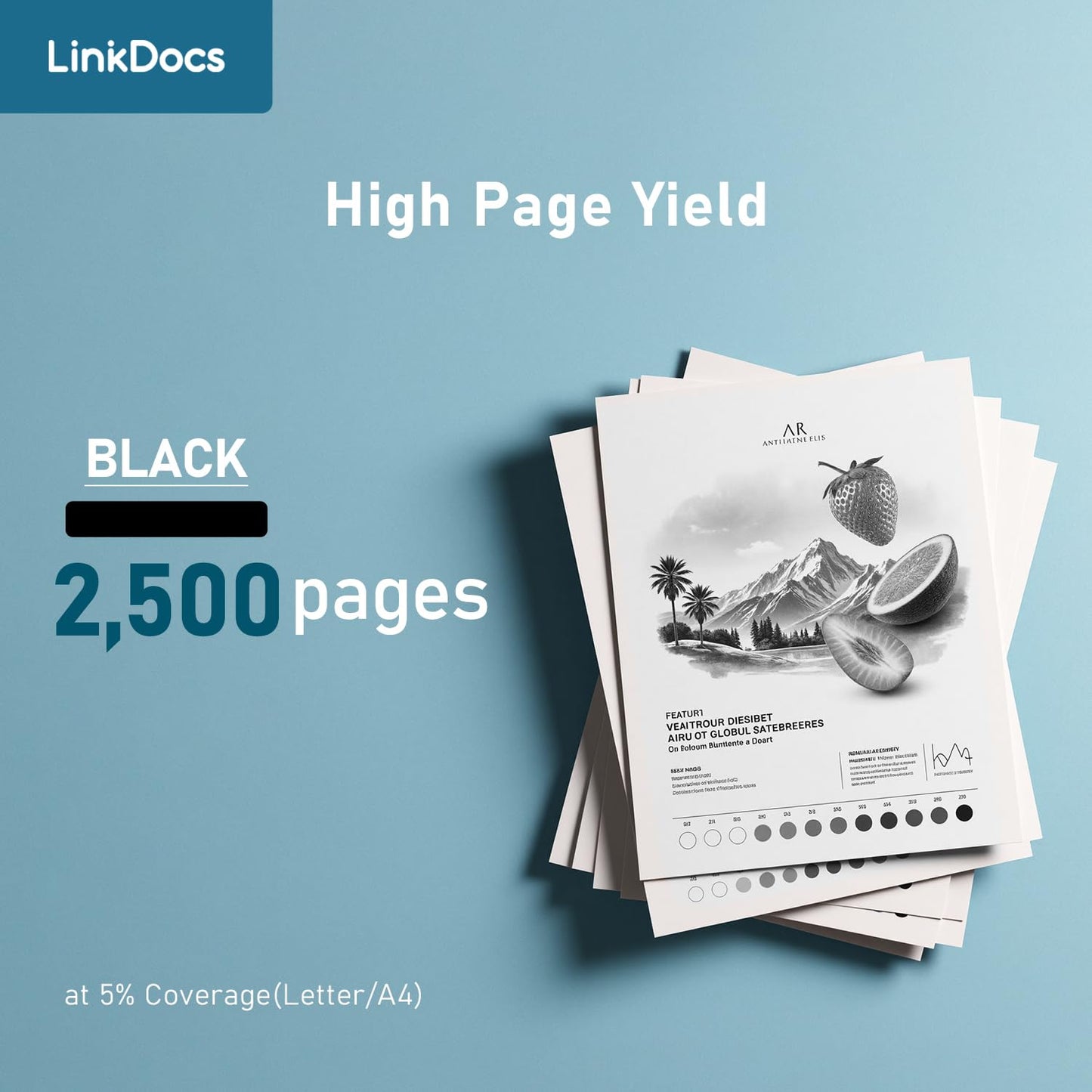 LinkDocs 936e Black Ink Cartridge (with Chip) Replacement for HP 936e 936 Compatible with HP OfficeJet Pro 9125e 9135e 9128e 9122e 9110b 9130b 9730e 9730 Printers (Black, 1-Pack)