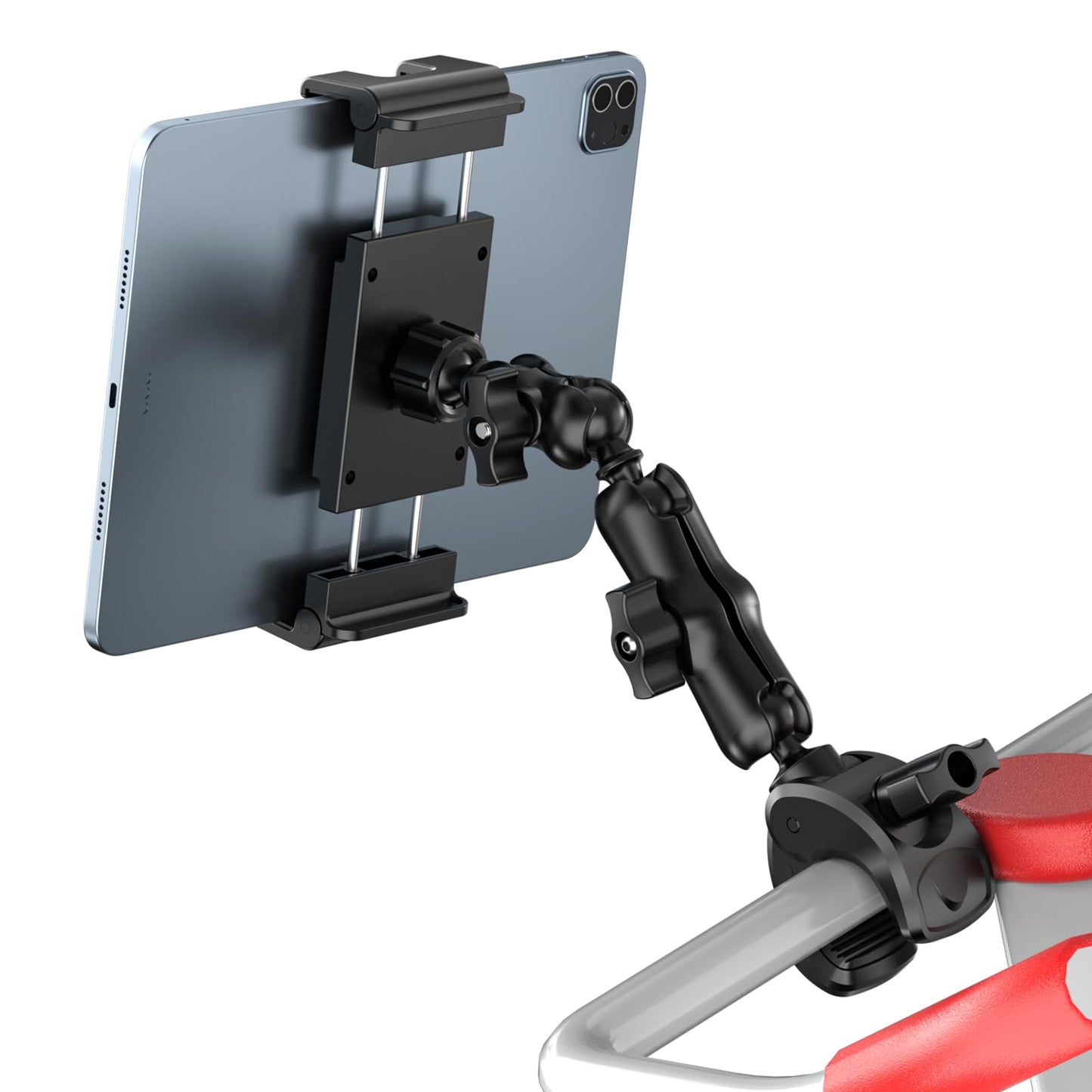 PLDHPRO Tablet Holder for Mic Stand, Portable Music Microphone Stand Phone Mount with Larger Clamp Compatible with iPad mini Pro Air iPhone Galaxy Tab 5.1-15.6'' Phones Tablets, Guitar Accessories