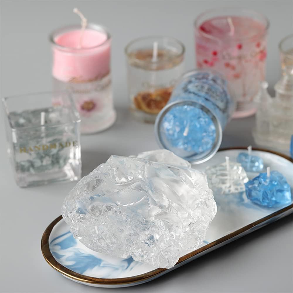TooGet Transparent Jelly Wax DIY Candle Making Gel Wax Handmade Material Crystal Gel Candle for Candle Making and Handcraft Scented Candles Supplies - 5 lb