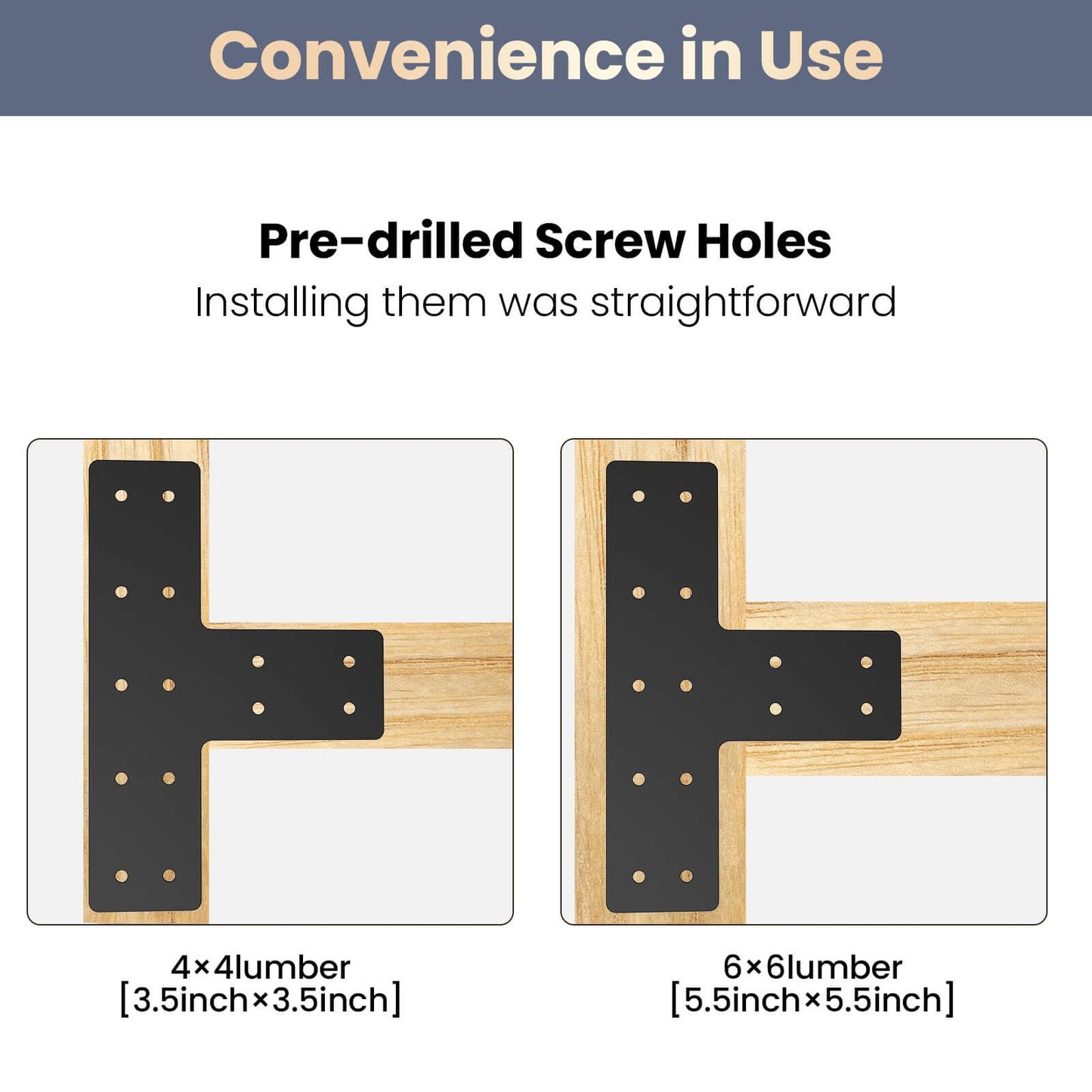 12" x 8" Post to Beam Bracket, T Plate 6 PCS, T Post Brackets Thickness 3mm T Plate for Repairing Fixing Connecting Mending Plate - IWONGO Supplied
