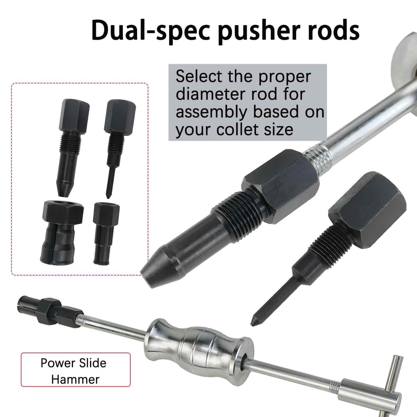 YuYBrightmi 12pcs Blind Hole Collet Bearing Puller Set,8-32mm Inner Bearing Extractor with Slide Hammer Internal Bearing Extractor Puller Kit for Motorcycles, ATVs, and Scooters etc