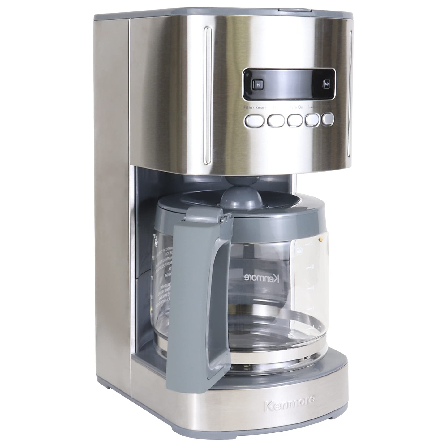 Kenmore Drip Coffee Maker - 12 Cup Programmable Cafe Machine With Glass Pot, Regular & Bold Brew, Auto Shut Off Large Water Reservoir, Reusable Filter, Kitchen Appliances For Cafeteria Barista