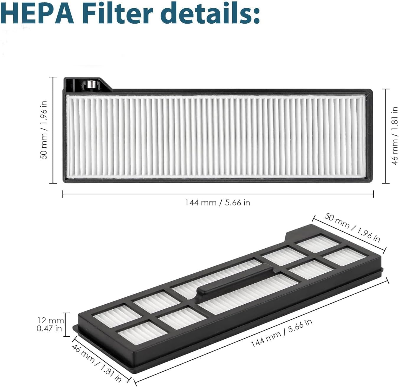 Replacement Parts Accessories for Eufy X10 Pro Omni 2-Roller Brush 5-Side Brush 3-HEPA Filter 4 Mop Pads 4 Dust Bags 1 Cleanning Tool