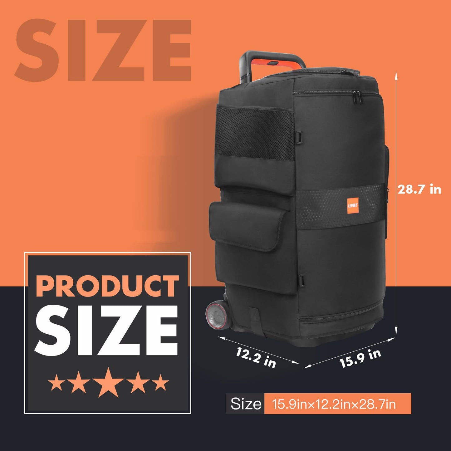 Speaker Case Compatible with JBL PartyBox 520,Bottomless Speaker Dust Cover Storage Bag Fits for JBL PartyBox 520 for Outdoor Travel,Portable Cover Only(Without Wheels and Pull Rod)