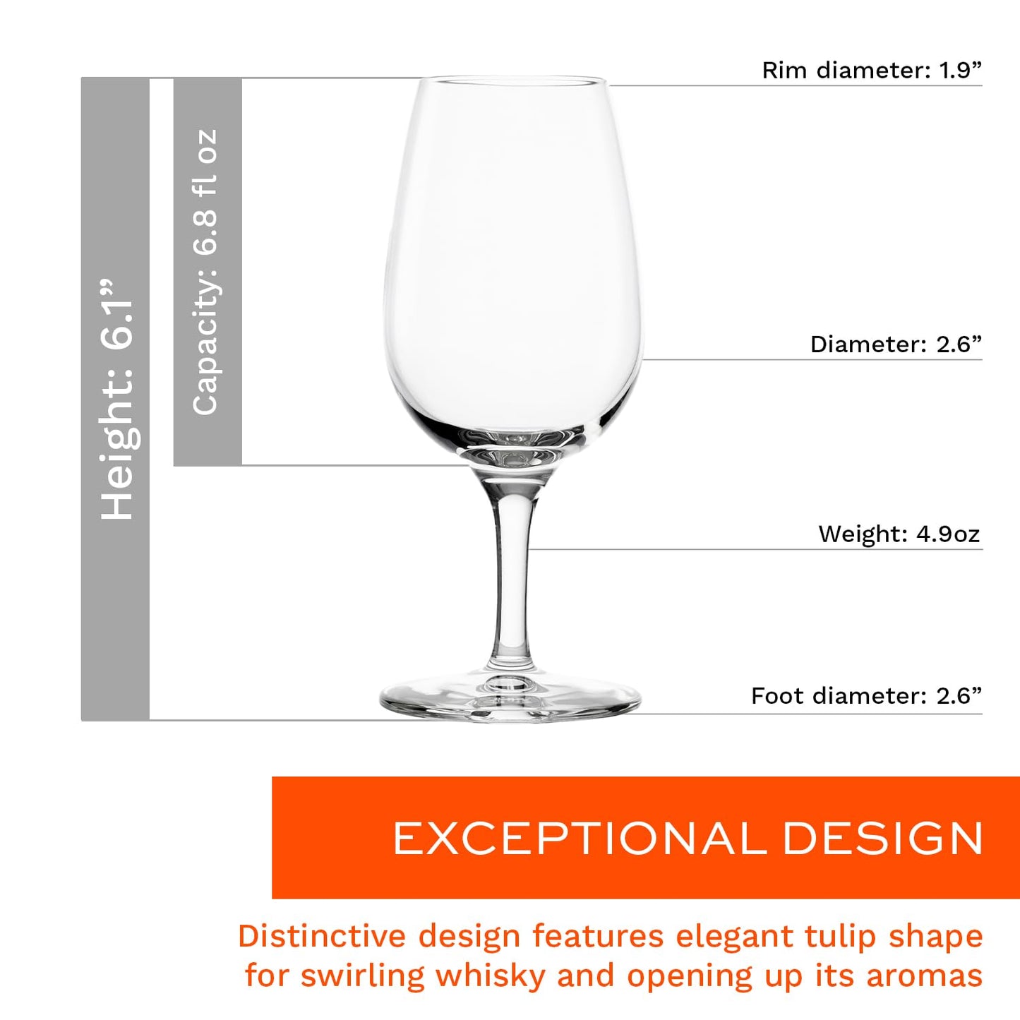 Stölzle Lausitz Set of 6 Wine Tasting Glasses (I.N.A.O.). Dishwasher Safe Luxury Wine Glasses (6.75 Fl oz). Durable Red or White Wine Glasses Set of 6 - Genuine Stölzle Wine Glass Set