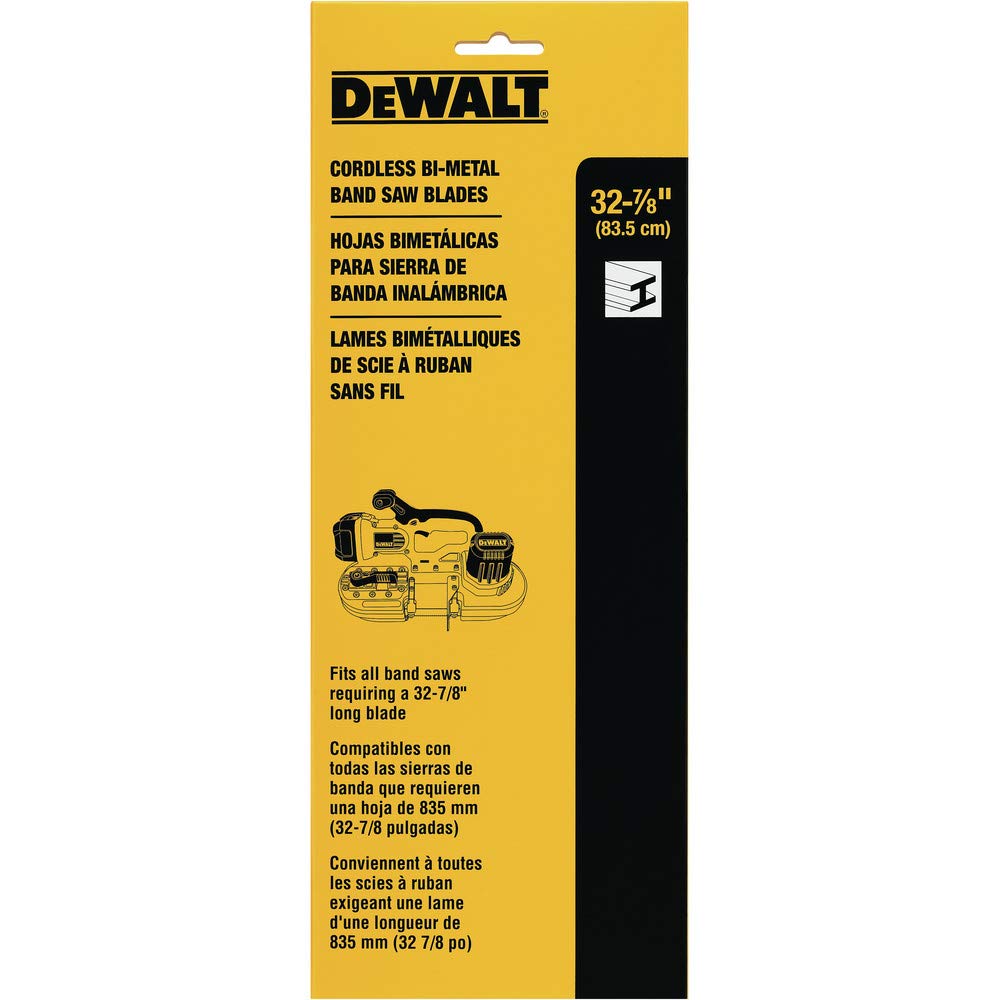 DEWALT Portable Band Saw Blade, 32-7/8-Inch, .020-Inch, 18 TPI, 3-Pack (DW3983C)