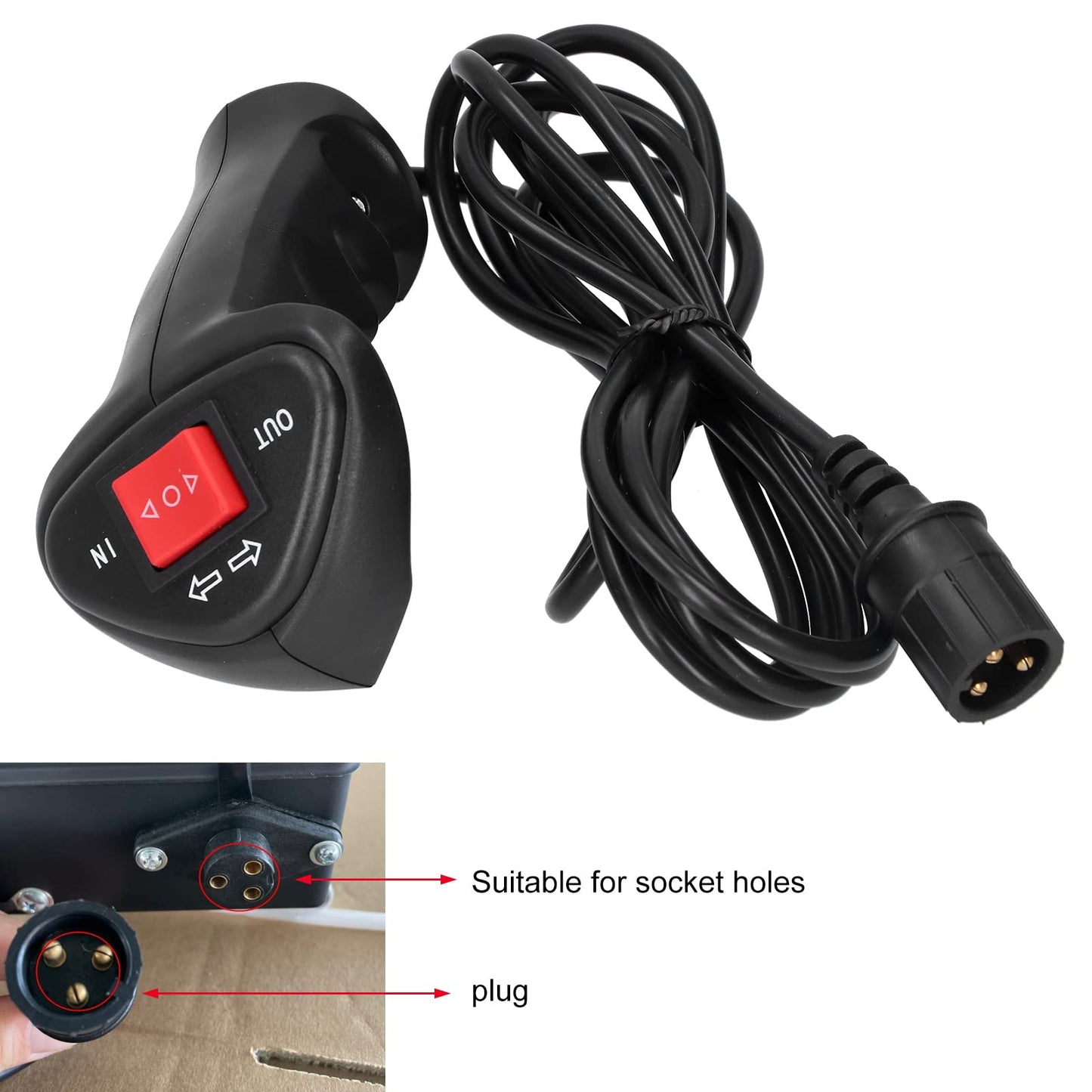 Winch Controller, Universal Electric Winch Remote Control Controller with 9.2ft Cable for Car Off Road Vehicle, Winch Corded Hand Controller Remote Control Kit for ATV UTV Winch