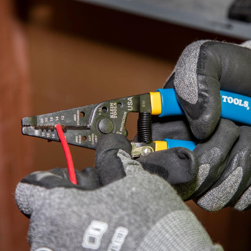 Klein Tools 11055EP Wire Cutter and Stripper, Stranded and Solid Wire Cutter, Cuts Copper