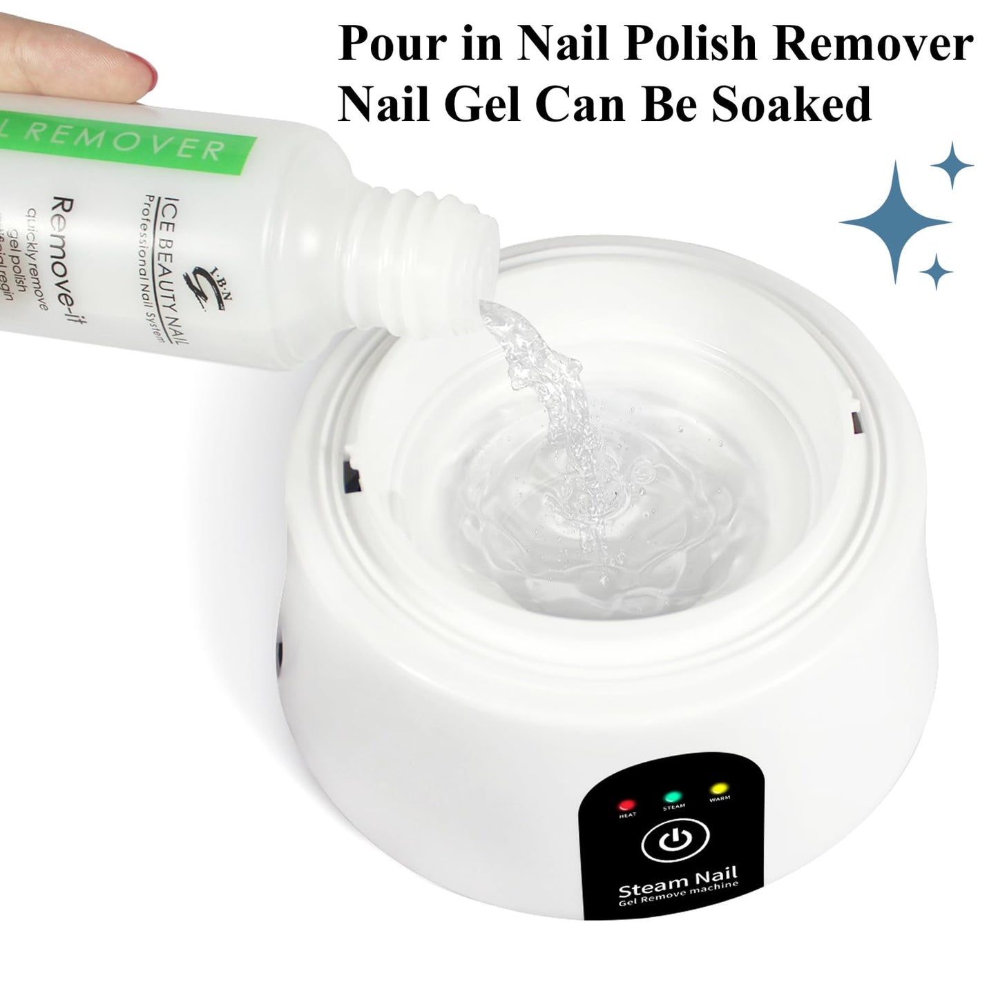 Electric Nail Soaking Bowl Nail Soaker Manicure Soak off Gel Nail Polish Remover Bowl