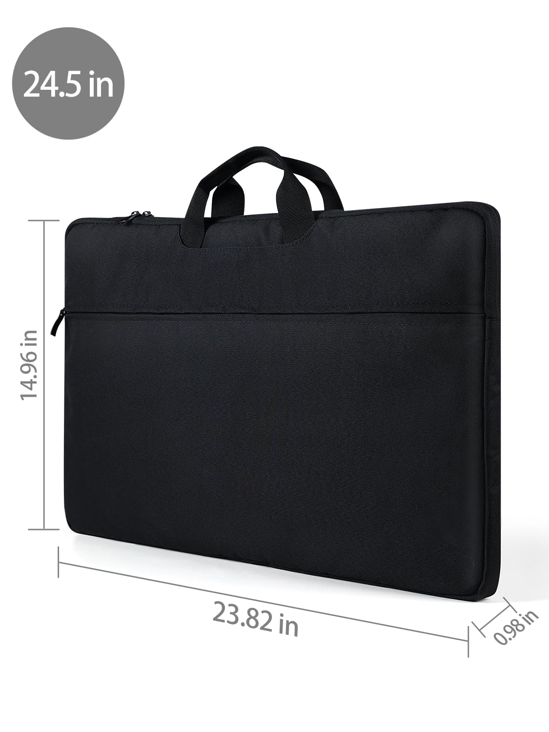 UPERFECT Laptop Sleeve 24-inch for Laptop/Portable Monitor/Notebook/Tablet with Large Capacity Side Pockets & Durable Handle-Waterproof/Shockproof-Padded Compartments-Zippered Accessory Storage