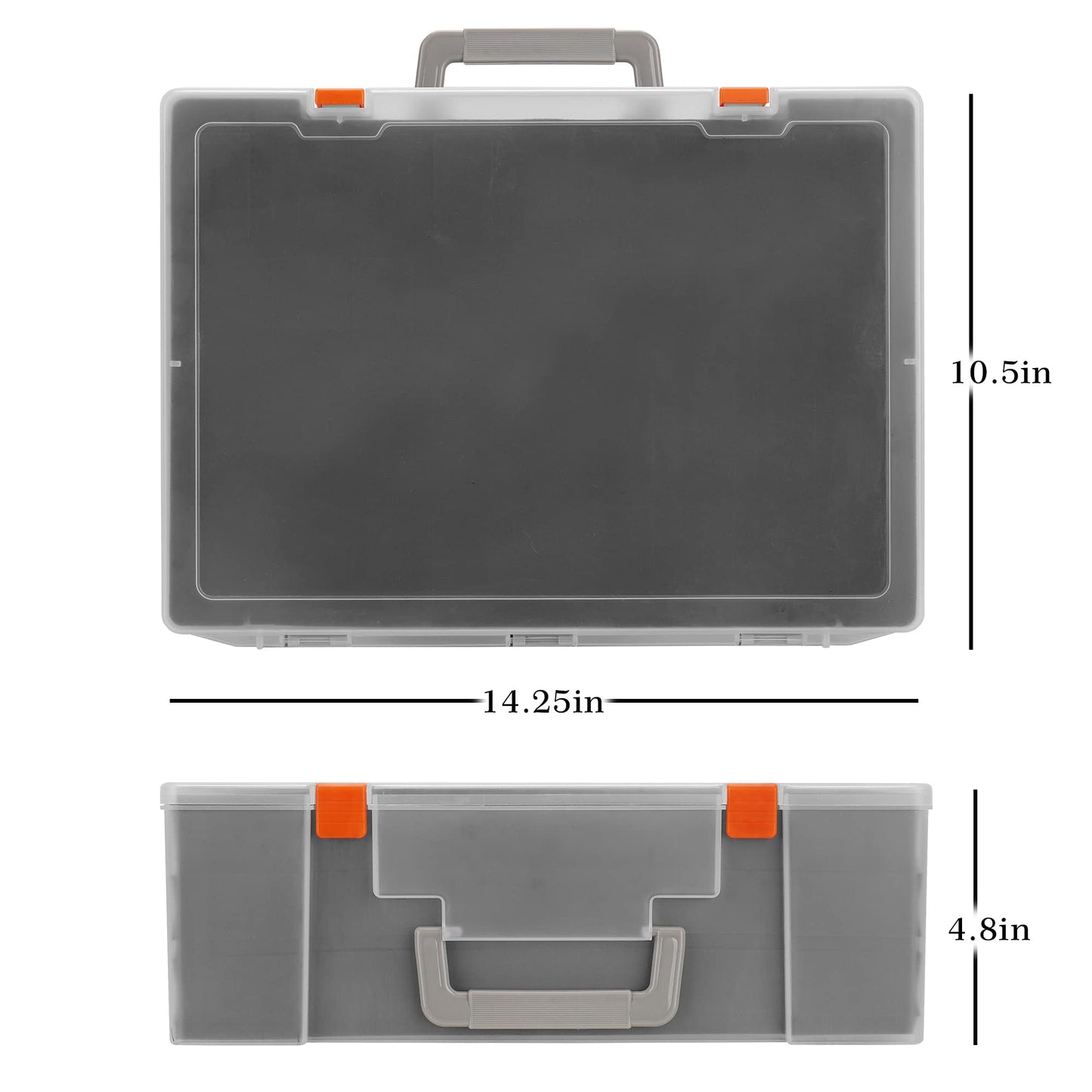 Brappo Miniature Storage Sturdy Carrying Figure Case -108 Slot Figurine Minature Carrying Case,Compatible with Warhammer 40k, Dungeons & Dragons and More.(Transparent