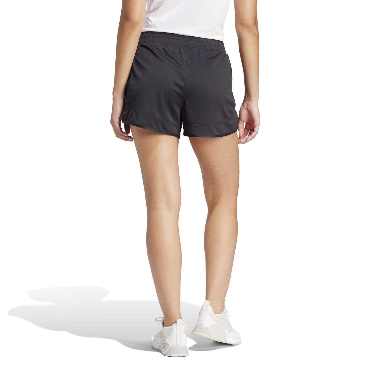 adidas Women's Pacer Essentials Knit High-Rise Shorts, Black, Medium/5" Inseam