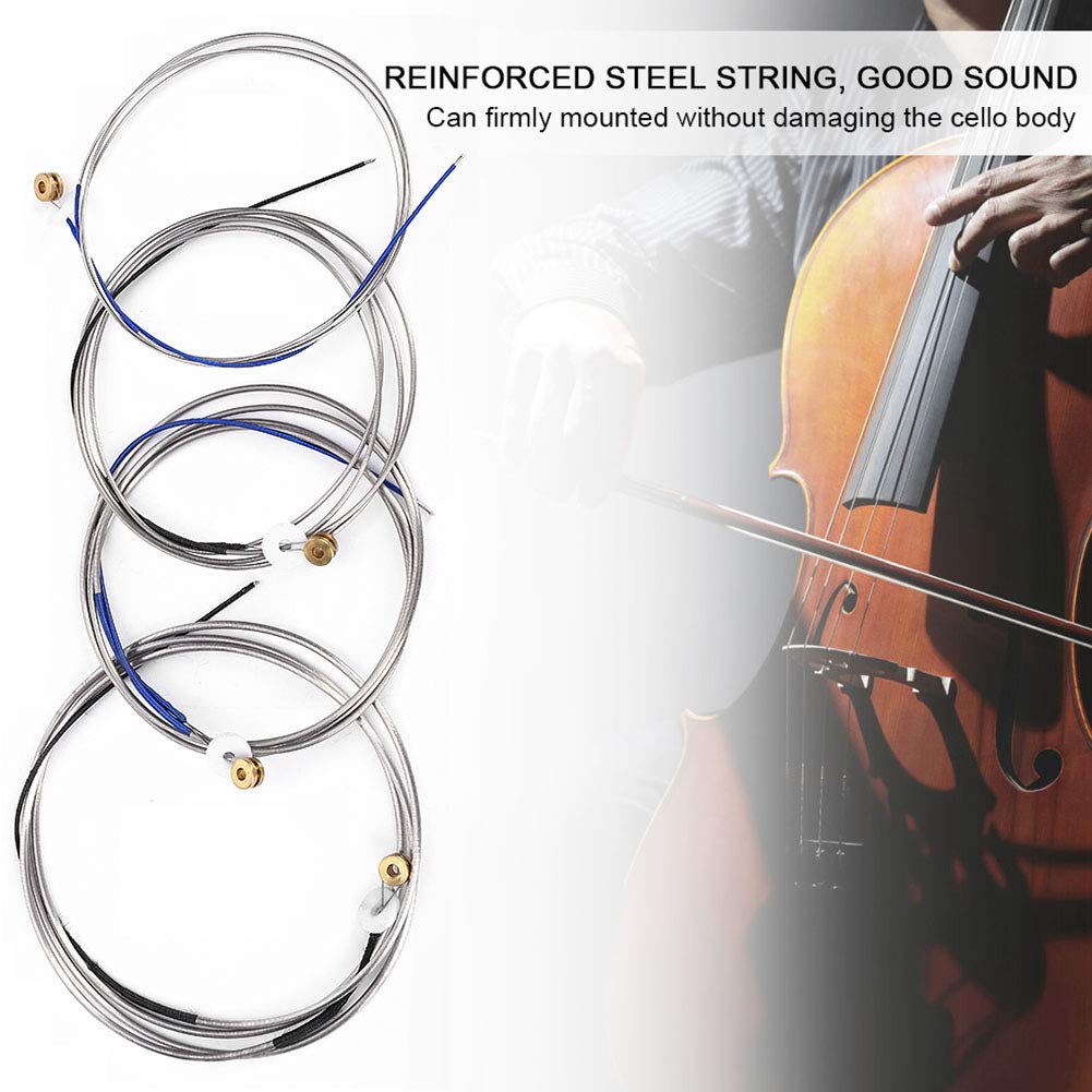 Double Bass String, Professional Double Bass Steel Wire String Music Instrument Accessory for Bass Upright Bass Strings Double Bass Strings