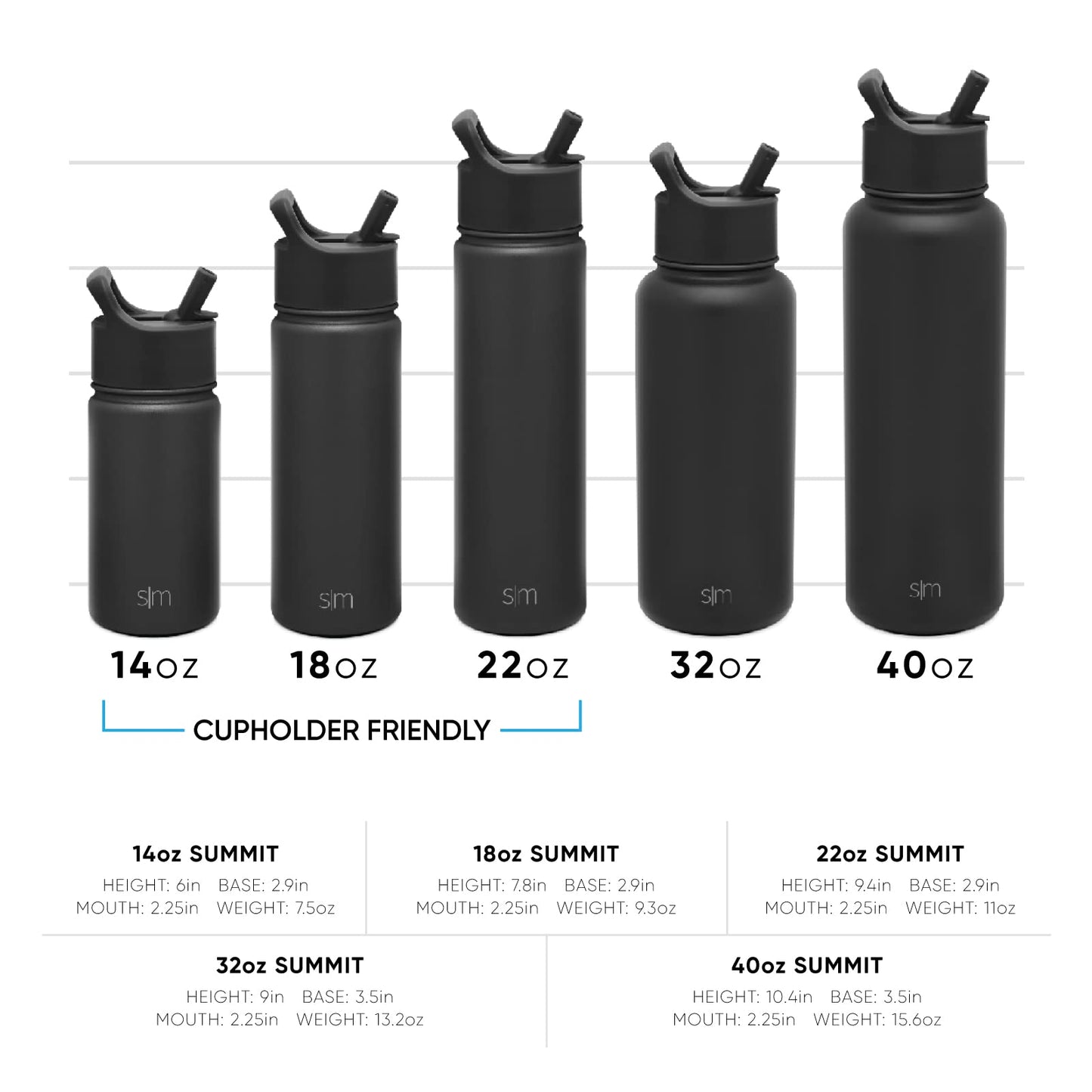 Simple Modern Water Bottle with Straw and Chug Lid | Insulated Stainless Steel for Sports Gym | Summit Collection | 32oz | Almond Birch