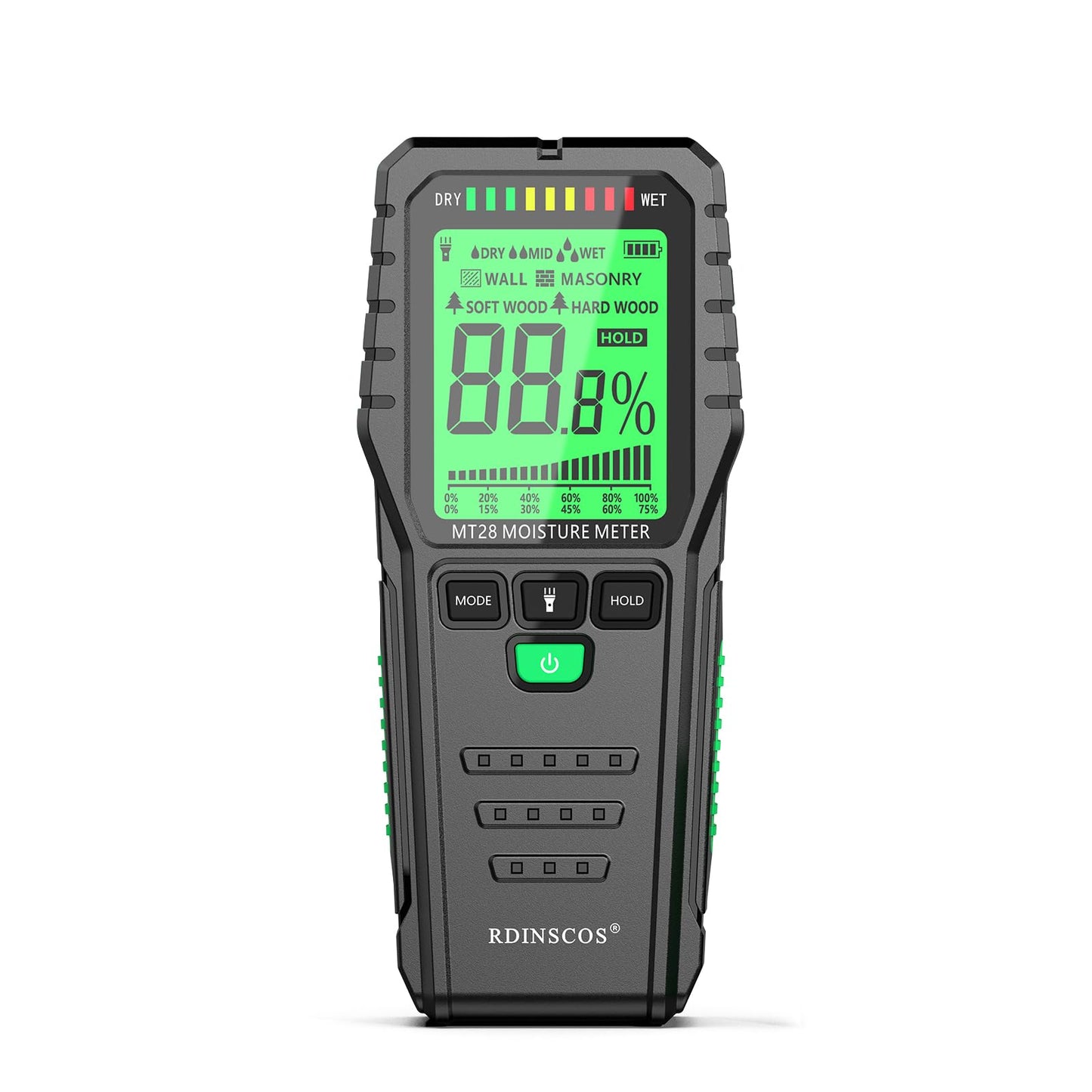 Pinless Wood Moisture Meters Drywall Moisture Detector for Lumber Concrete Building -Wall Moisture Sensor Digital Humidity Tester for Wall or Firewood