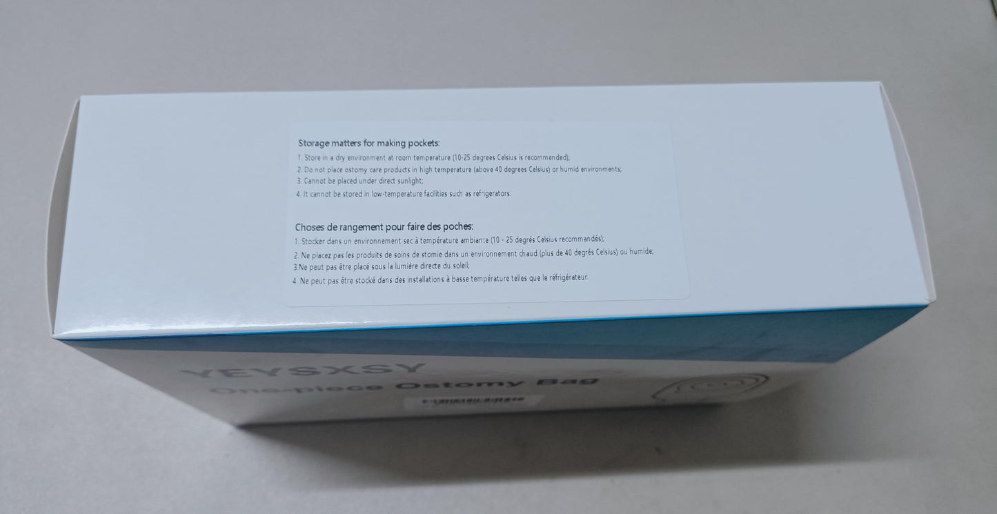 20PCS Colostomy Bag,Colostomy Supply, One Piece Drainable Ostomy Bag for Colostomy Ileostomy Stoma Care (Cut-to-Fit)