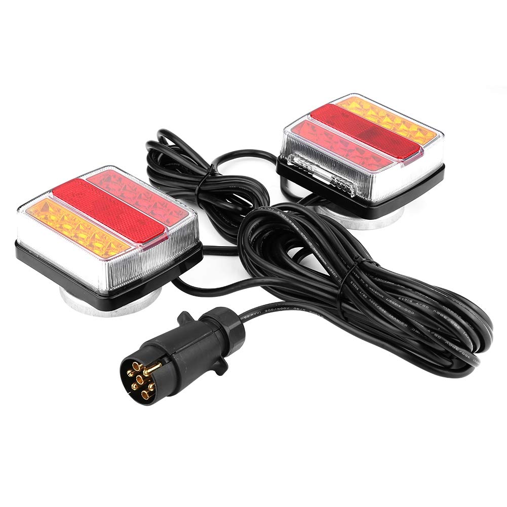 magnetic trailer lights + Magnetic LED Trailer Towing Light Kit,1 Pair 12V Magnetic LED Safety Light Indicator Taillights for Trailer Truck Car