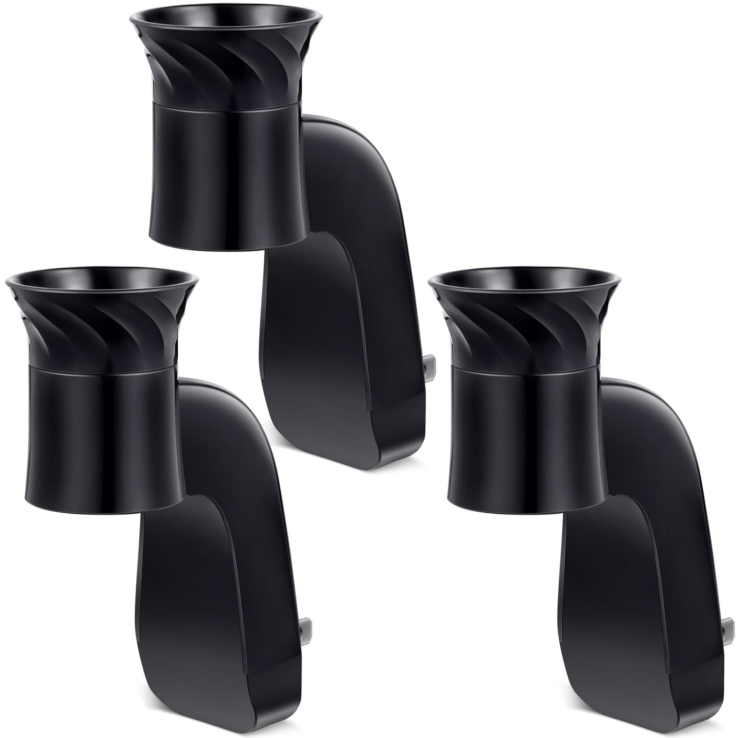 Hohean 3 Pack Wall Fragrance Plug in Compatible with Bath and Body Works WallFlower Refills, ETL Certified, Rotatable, Precise Scent Adjustable Fragrance Control Diffuser Plug for Home, Office (Black)