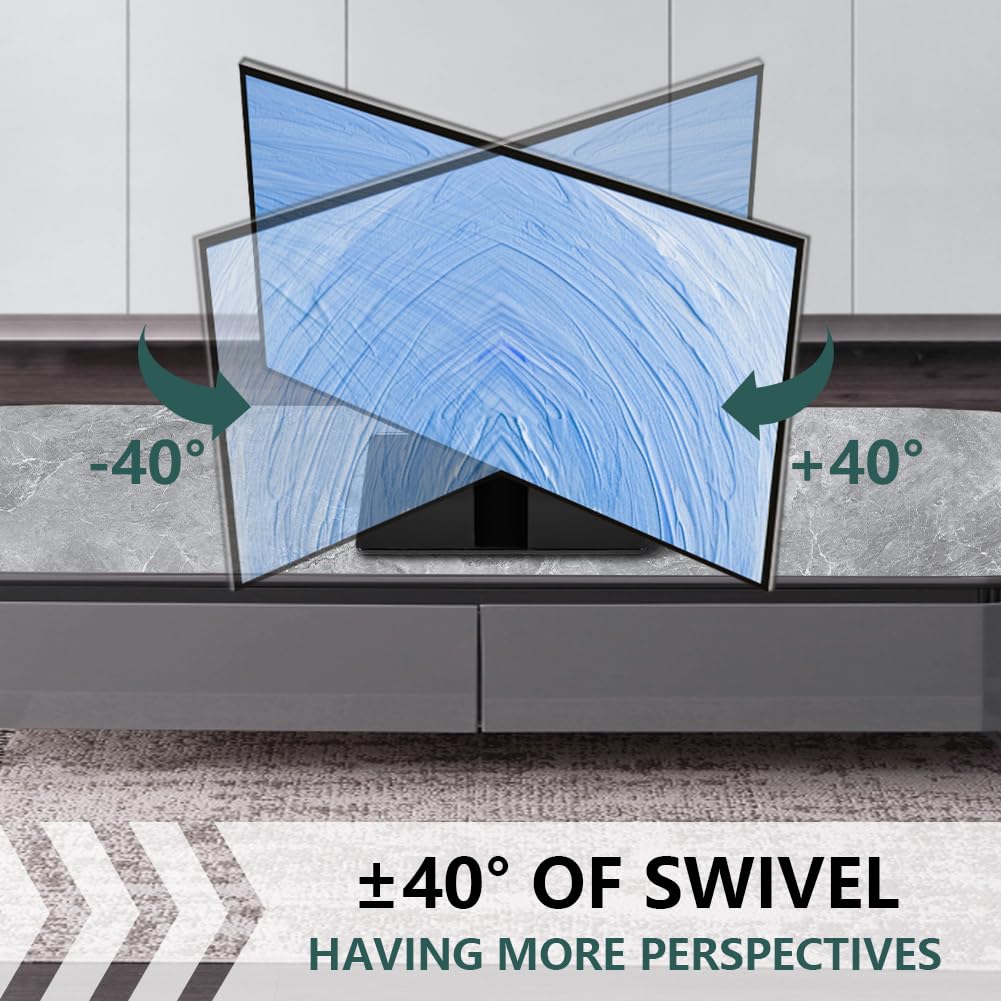 BFTOU Monitor Stand for 13"–32" Screens Swivel Computer Monitor Holder Freestanding 5 Height Adjustable TV Stand VESA 80x80mm/95x95mm Holds up to 77lbs