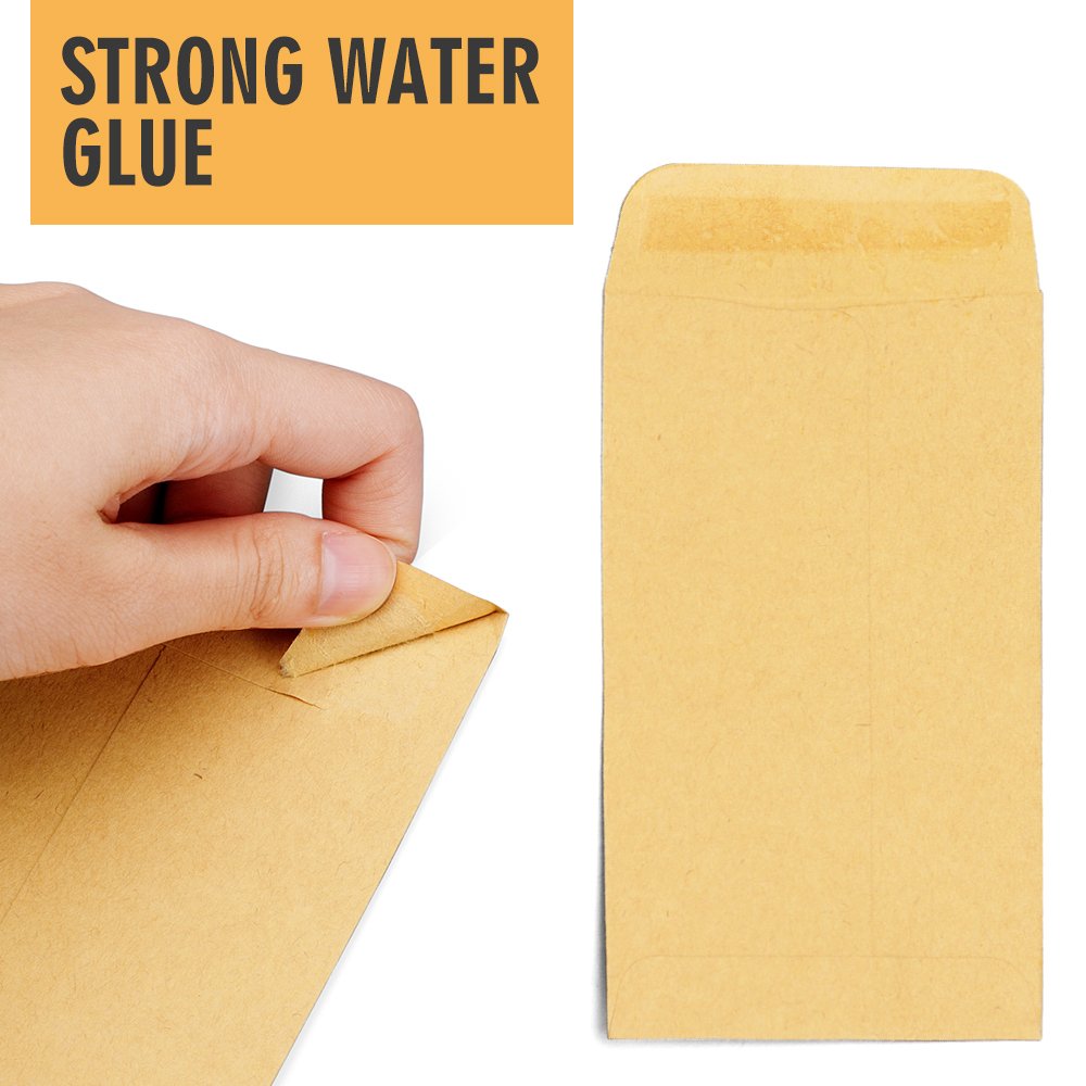 Acko Brown Kraft Coin Envelopes, 3.125x5.5 Inch, Pack of 500