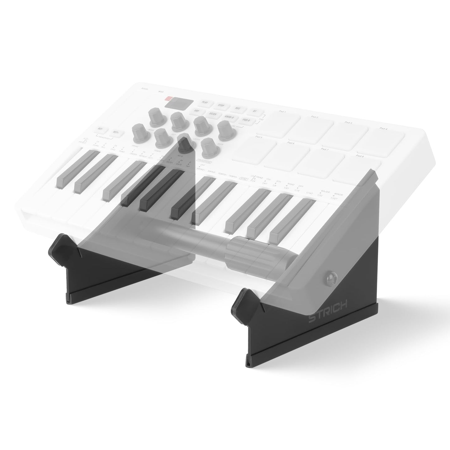 STRICH Desktop Stand, Adjustable 6.6-10.6"(16.8-26.9cm) Heavy-Duty Iron Stand for Sampler, Synth, MIDI Controller, Drum Machine | Non-Slip for Home Studio, Live Performance SDS-10