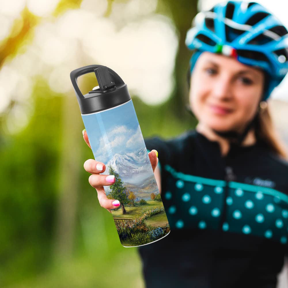 PYD Life 4 Pack Sublimation Tumblers Blanks Cups White 20 OZ Skinny Straight Sports Water Bottles Mugs with Portable Sippy Up Lid with Straw,for Tumbler Heat Press