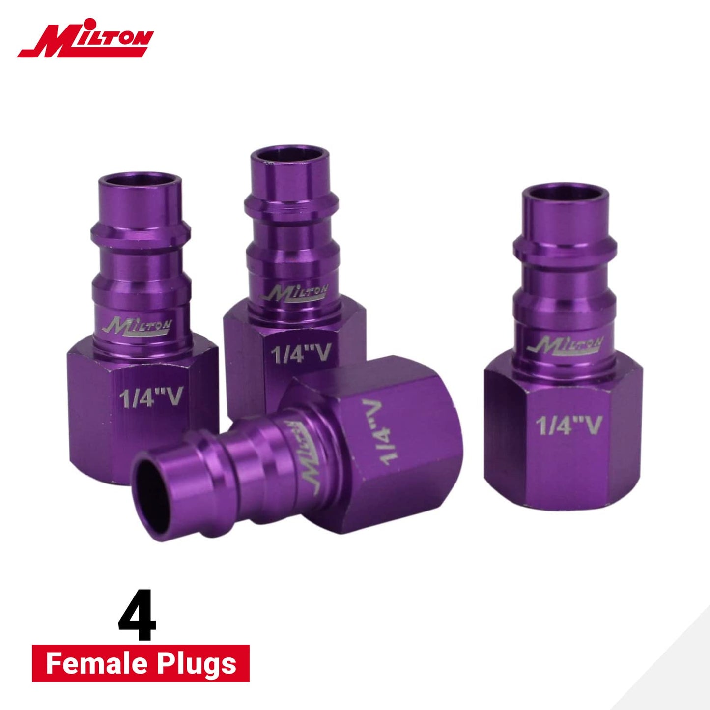 ColorFit by Milton HIGHFLOWPRO S-314VKIT Coupler & Plug Kit - (V-Style, Purple) - 1/4" NPT, (14-Piece)