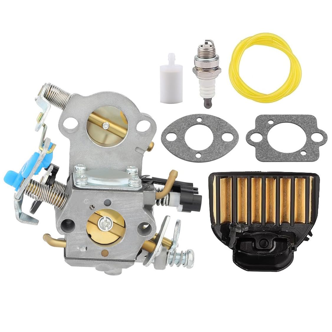 Drblawi Compatible with 455 460 Rancher Carburetor for Husqvarna Rancher Chainsaw Parts 455 E 460 461 Gas Chainsaw Replace WTA-29 544883001 with 537255701 Air Filter Maintenance Kit, 2023110512