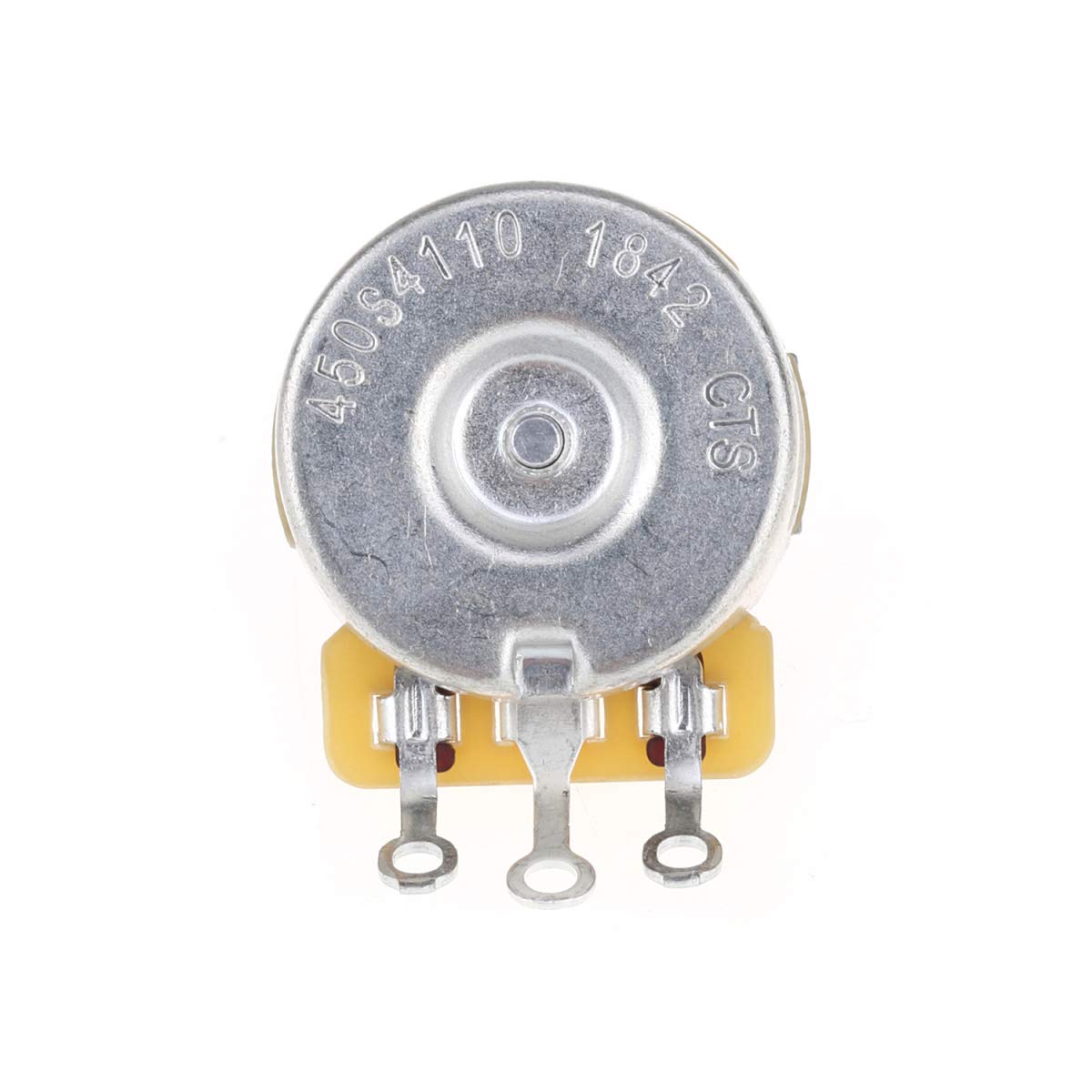 CTS 450 A500K Pots Standard Split Shaft 3/8 Inch 10% Audio Taper Potentiometers for Electric Guitar Bass (Set of 4)