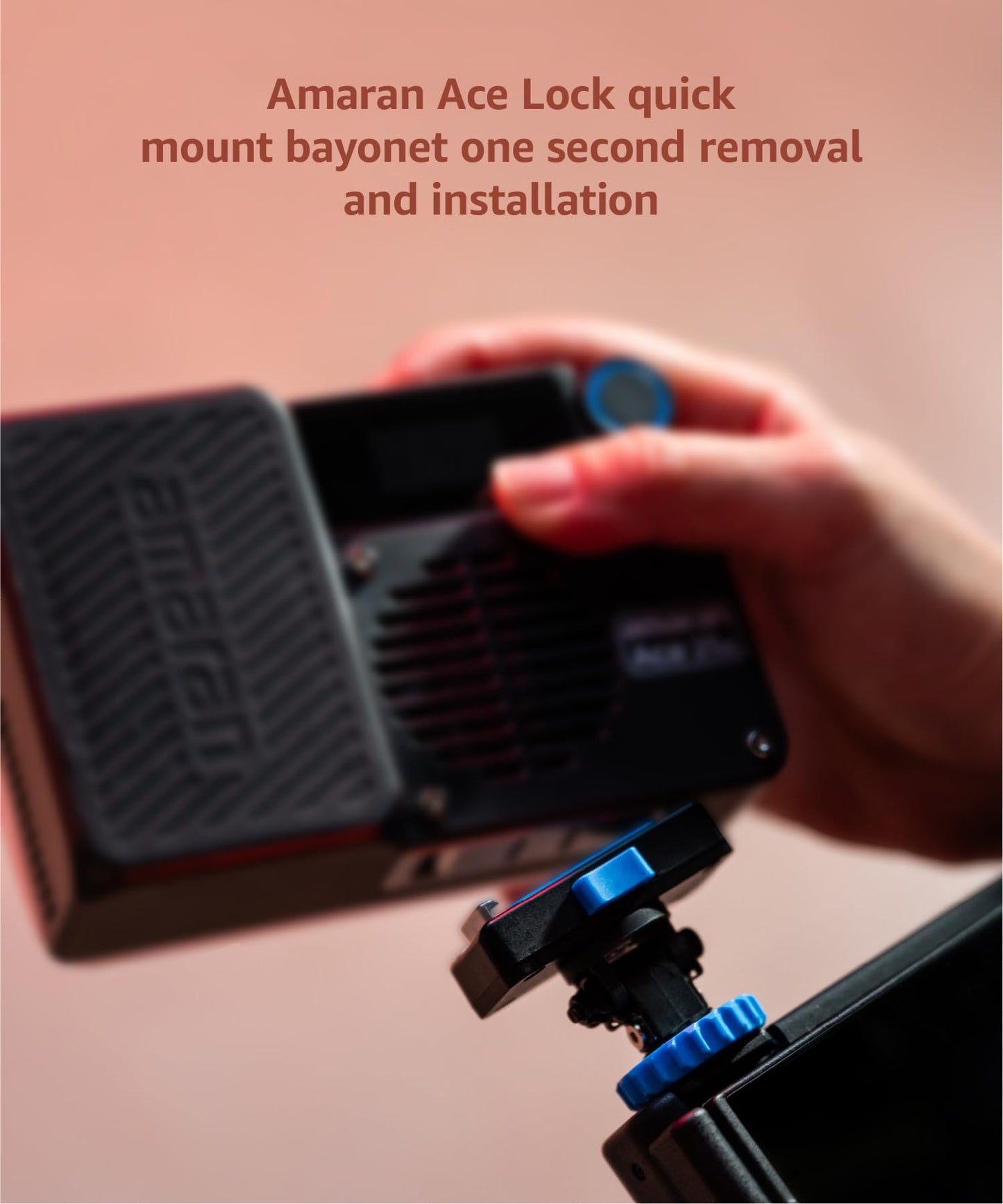 amaran Ace 25c Video Light,25w RGB Portable Light for Photography On-Camera Video Lights CRI/TLCI 95+,CCT 2,300K-10,000K,Rechargeable Dimmable Vlog Light,APP Control,PD Charging (White)