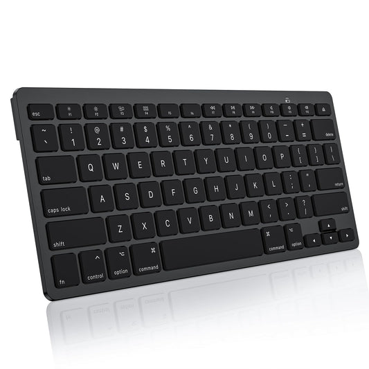 Bluetooth Keyboard for Mac, OMOTON Compact Wireless Keyboard Compatible with MacBook Pro/Air, iMac, iMac Pro, Mac Mini, Mac Pro Laptop and PC,Black