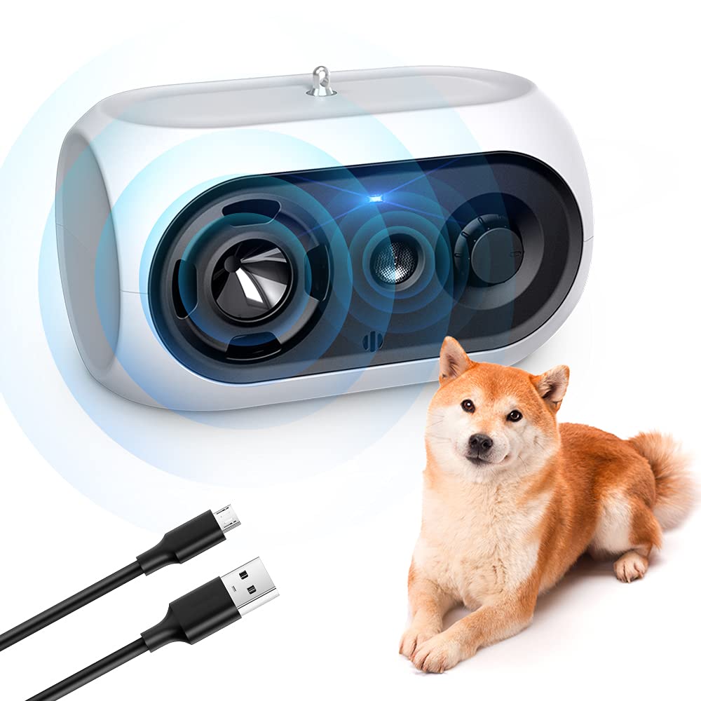 Anti Barking Device, Dog Barking Deterrent Devices up to 50FT Long Range Control, 3 Adjustable Levels Dog Deterrent Stop Dog Barking Device, Bark Control Device Indoor Outdoor