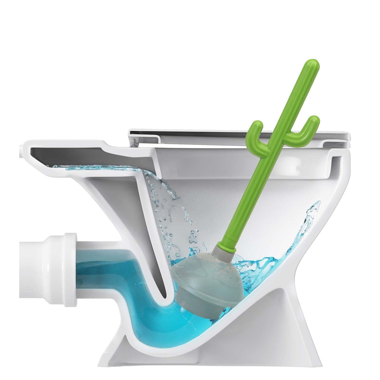 ALLOBUB Cactus Toilet Plunger and Brush Set for Bathroom Cleaning - 1 Set