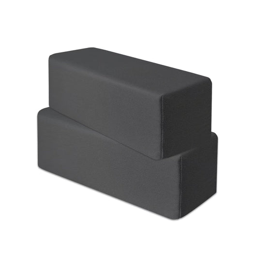 2 Pack Couch Arm Rest Pillow, Leatharie Waterproof Cover, High Density Foam Armrest Cushion, Headboard Cushion Elbow Support for Sofa Bed and Armchair,Dark Gray,8x8x20in