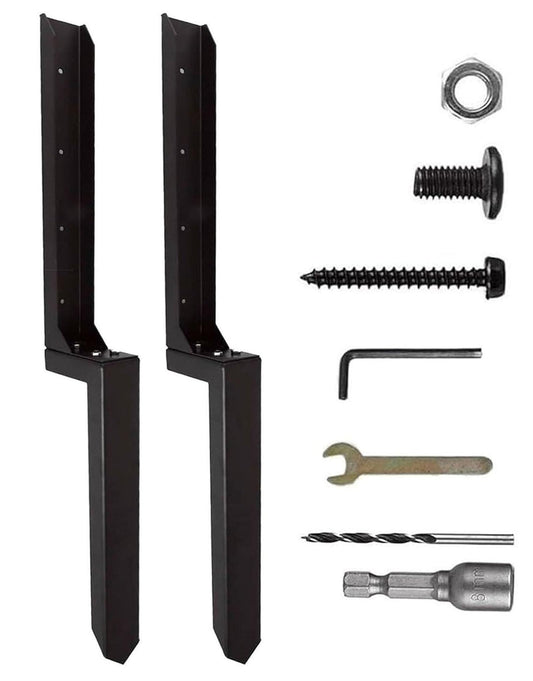2PCS Fence Post Repair Stakes-Kit - Garden Fence Post Stakes Fence Post Repair Bracket Concrete