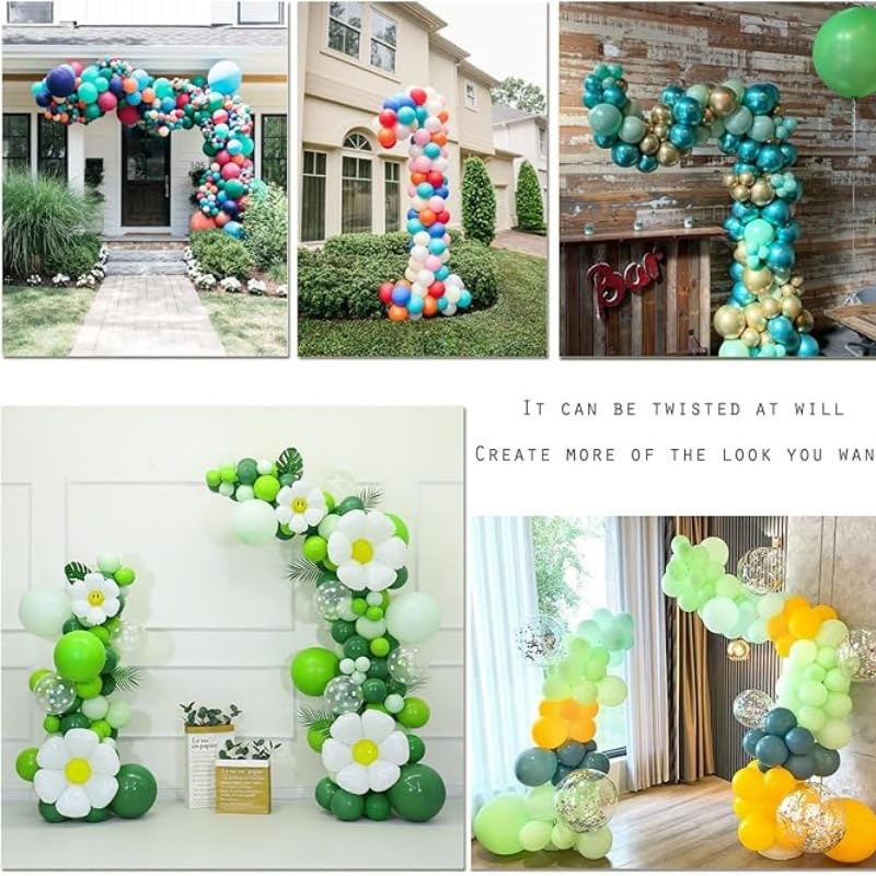 Balloon Arch Kit 8.2 ft High & 5 ft DIY Free Bending Shape Half Arch Balloon Stand Irregular Standing Balloon Arch Stand with Base for Party Birthday Wedding Decoration (Gold)