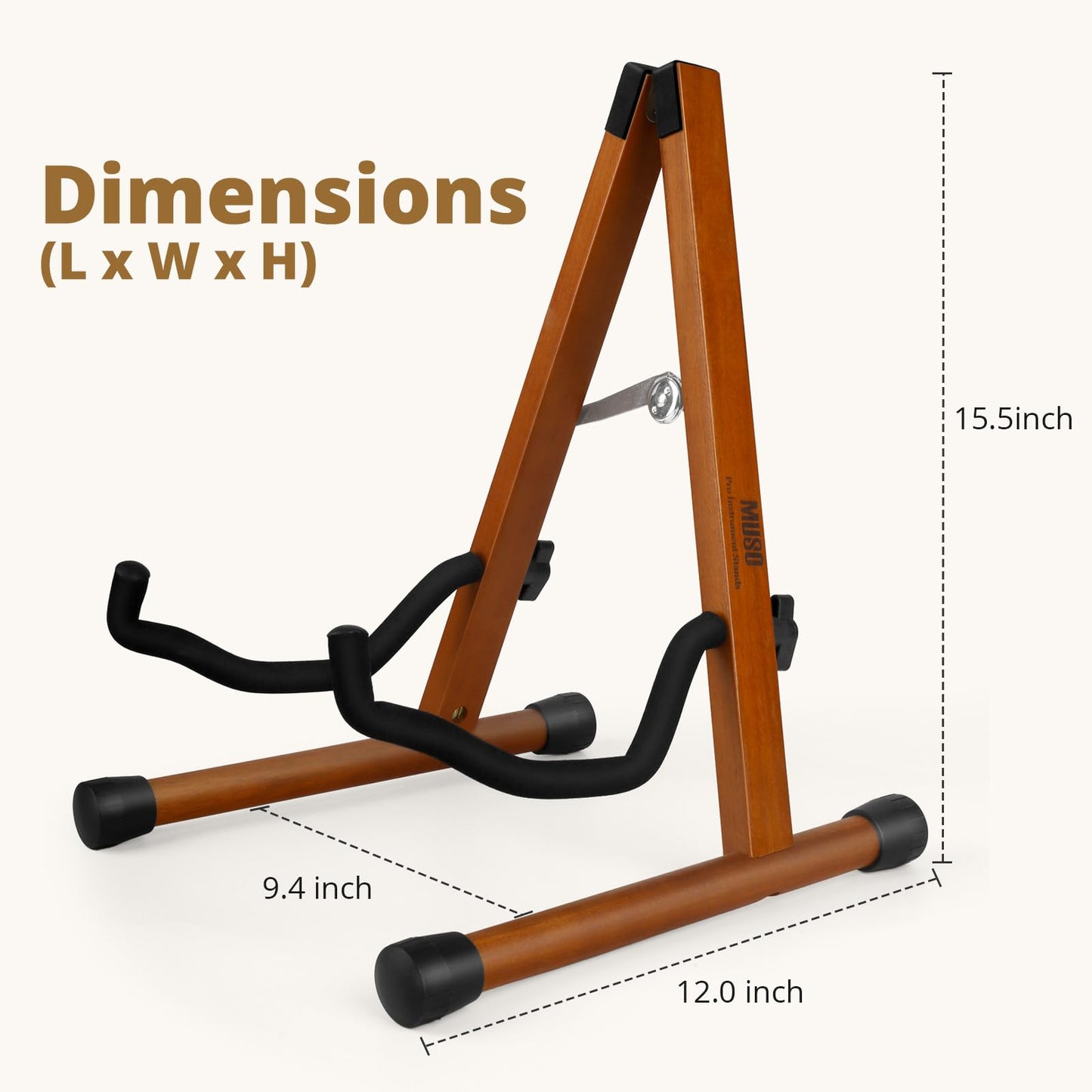 Guitar Stand,Acoustic Guitar Stand,Wood Classical Electric Guitar Stand,Foldable Bass Guitar Stand,Guitar Accessories also fit Bass,Violin,Ukulele(Rosewood)